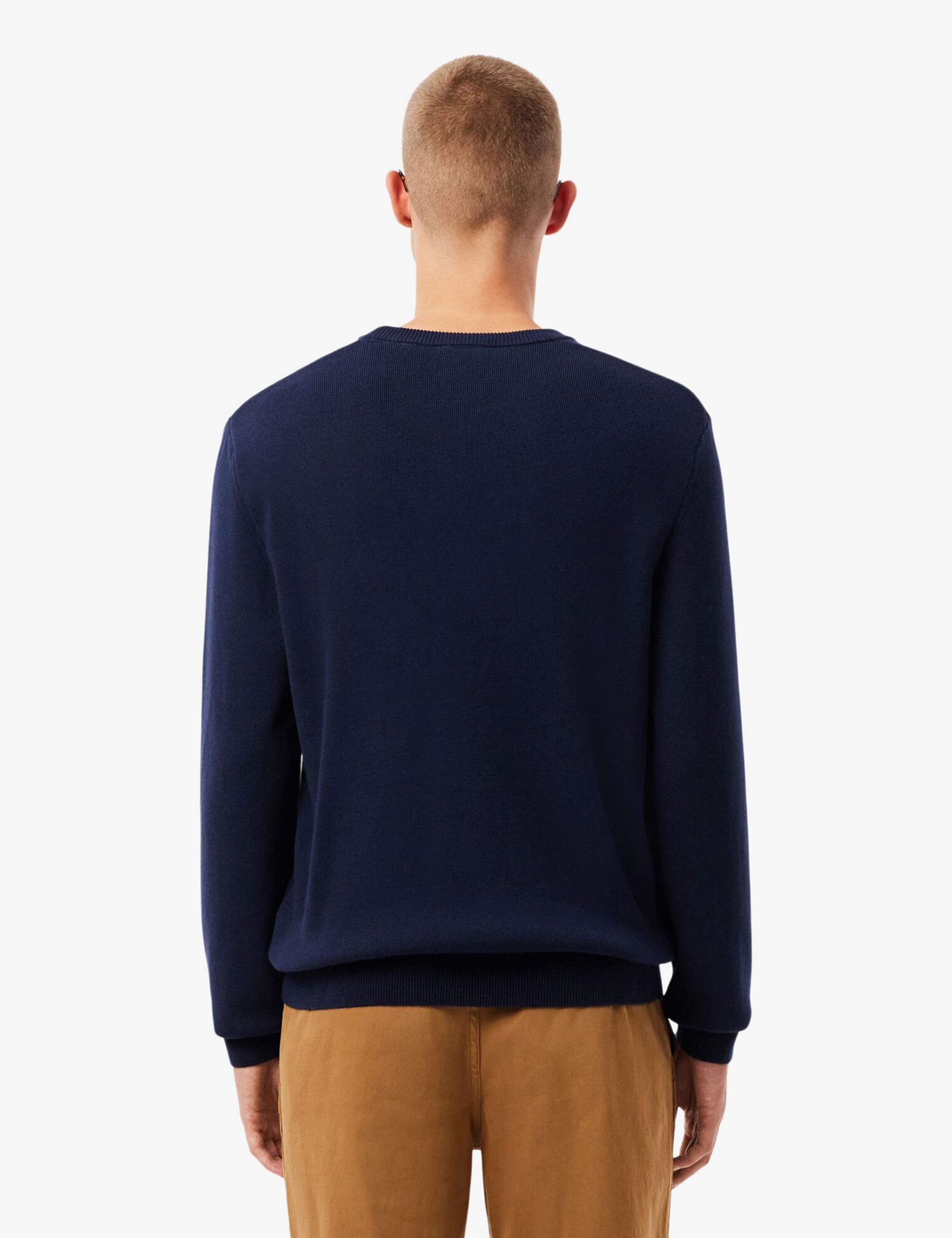 Knitted Stripe Crew Neck Jumper with Wool 3 of 6