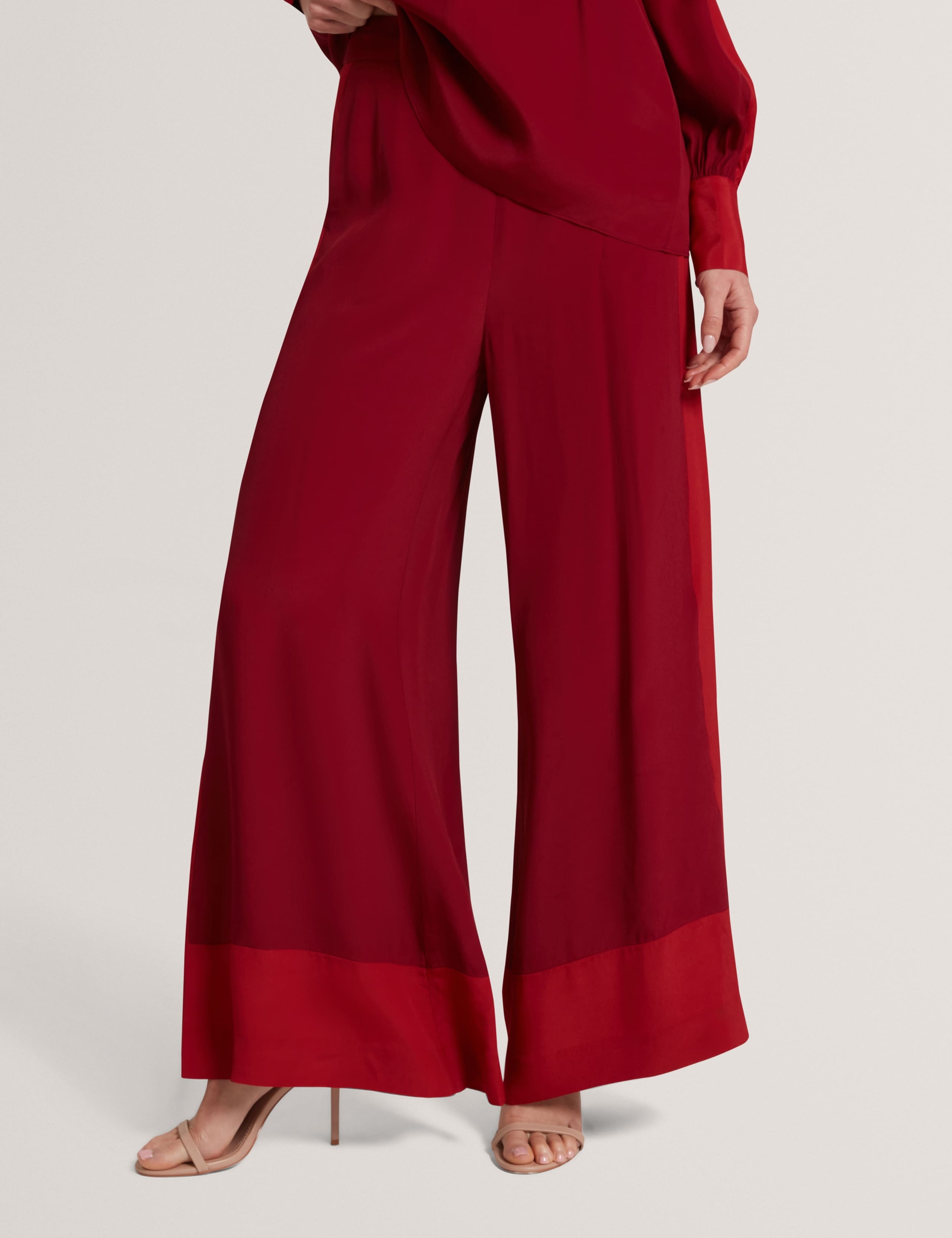 Colour Block Wide Leg Trousers 3 of 6