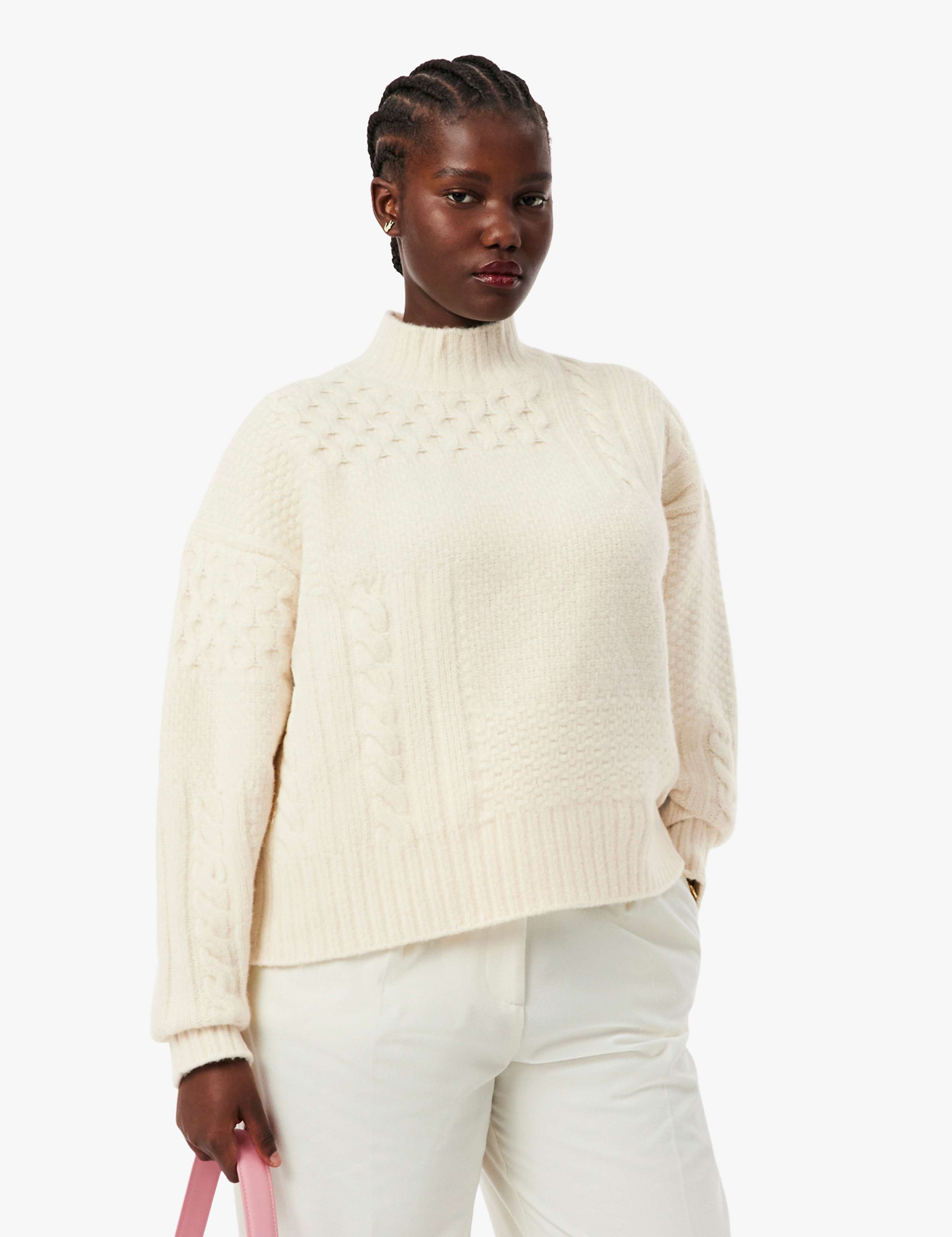 Wool Rich Cable Knit Roll Neck Jumper 5 of 6