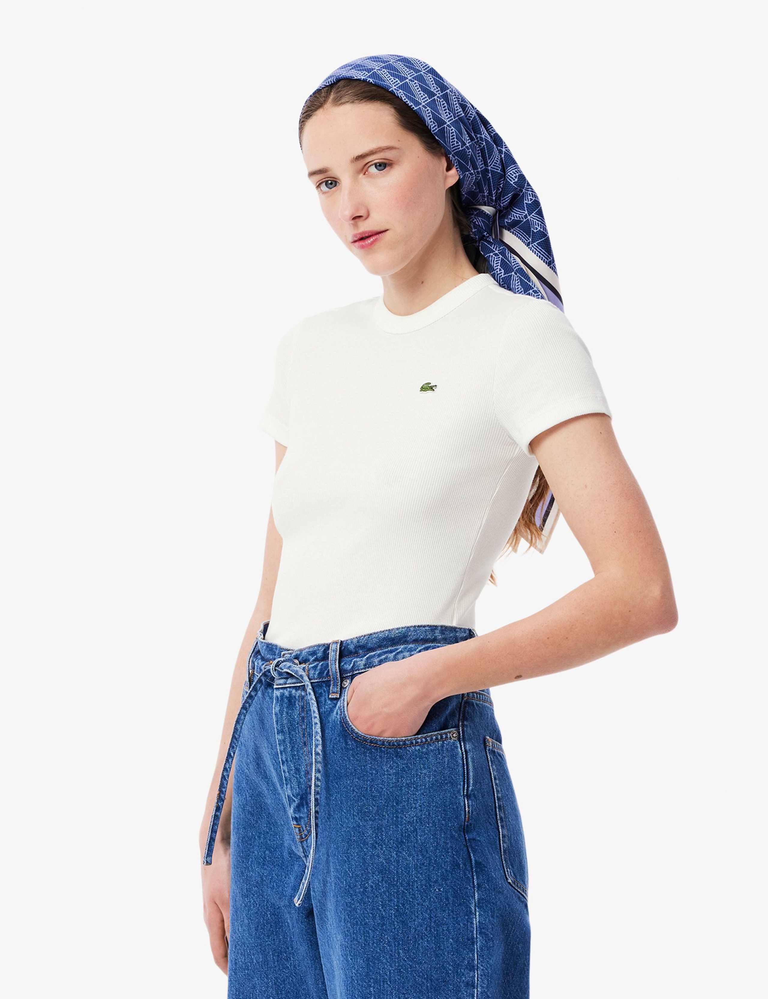 Pure Cotton Ribbed T-Shirt 1 of 5