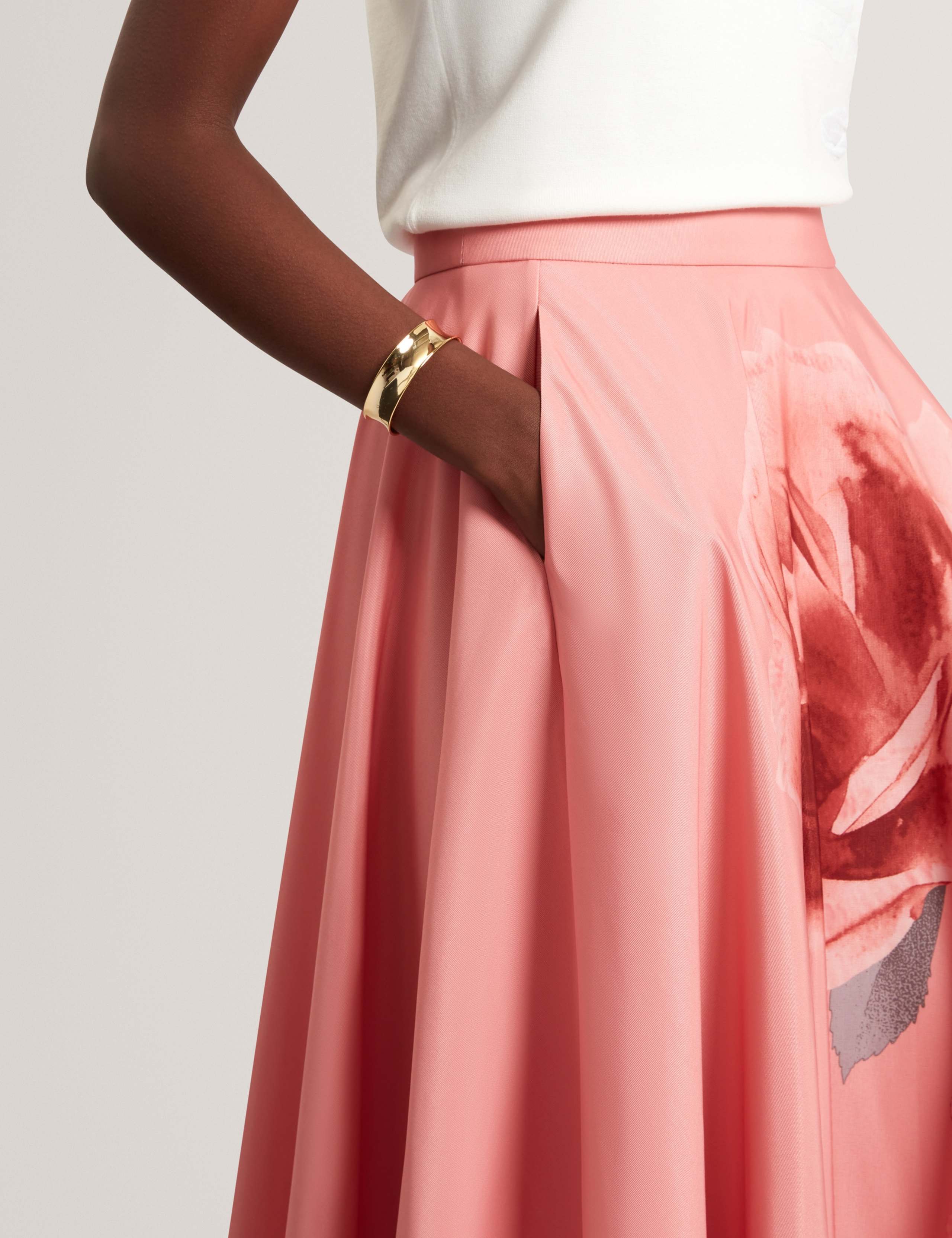 Floral Pleated Midi Skirt 5 of 6