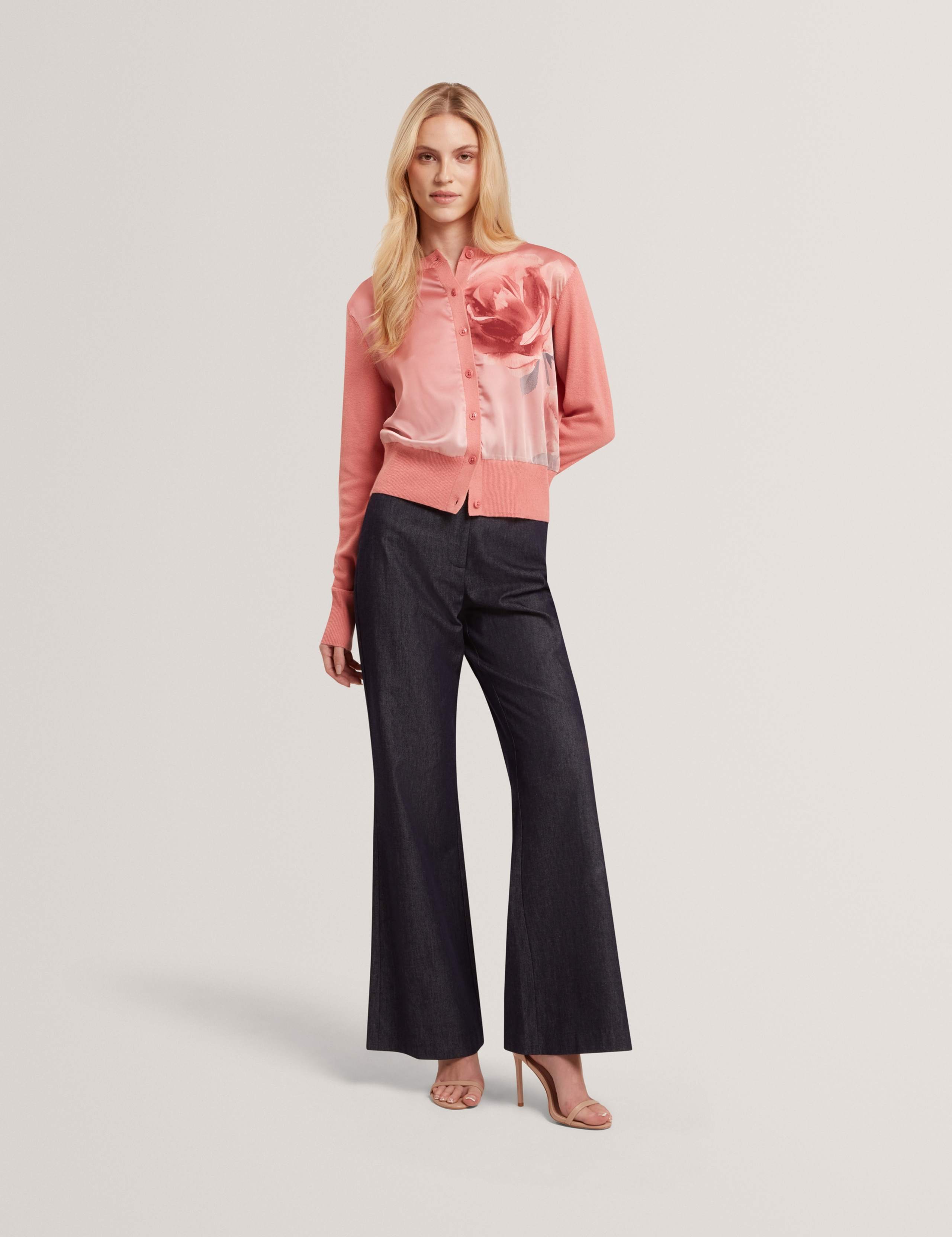 Pure Cotton Floral Crew Neck Cardigan 3 of 6