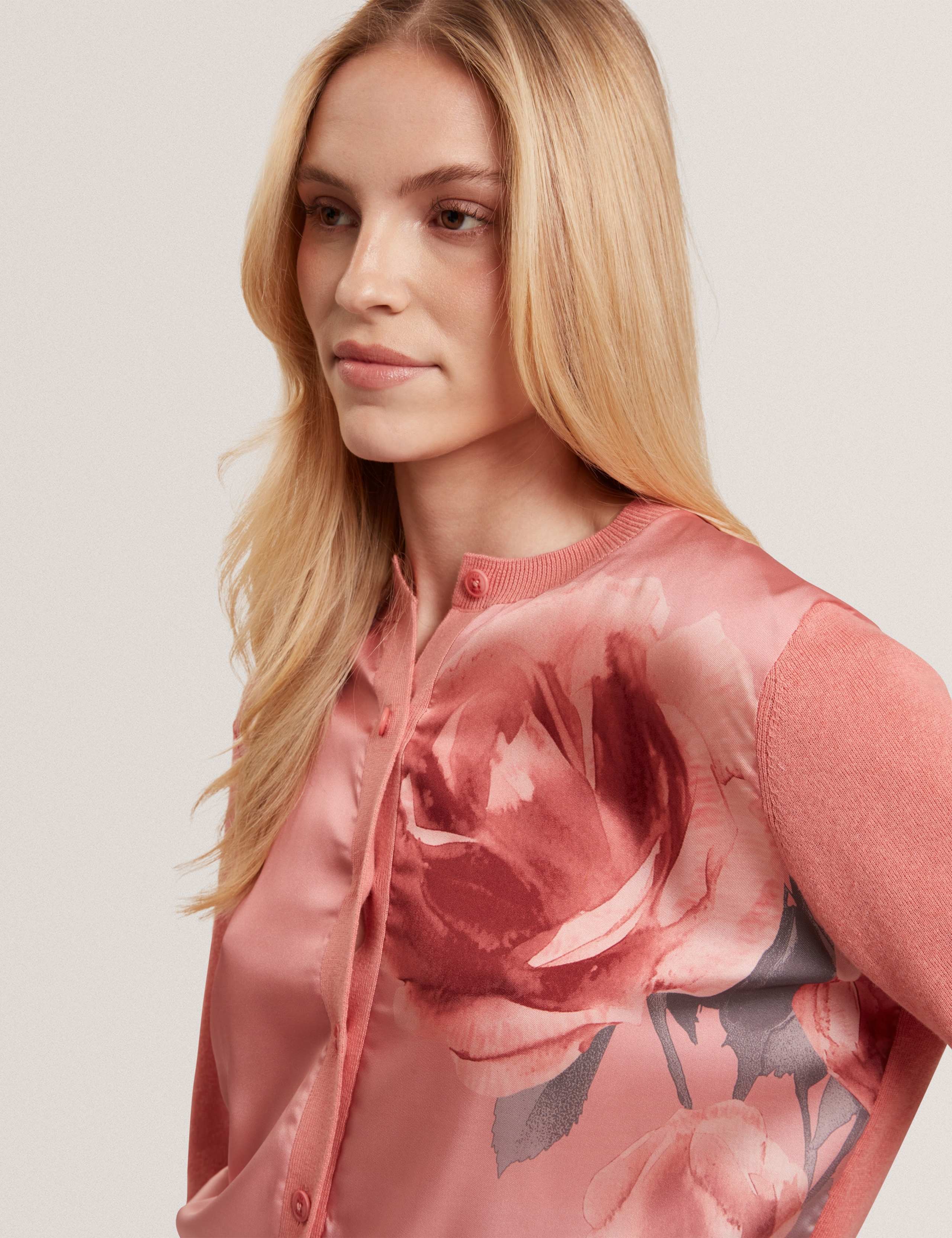 Pure Cotton Floral Crew Neck Cardigan 4 of 6