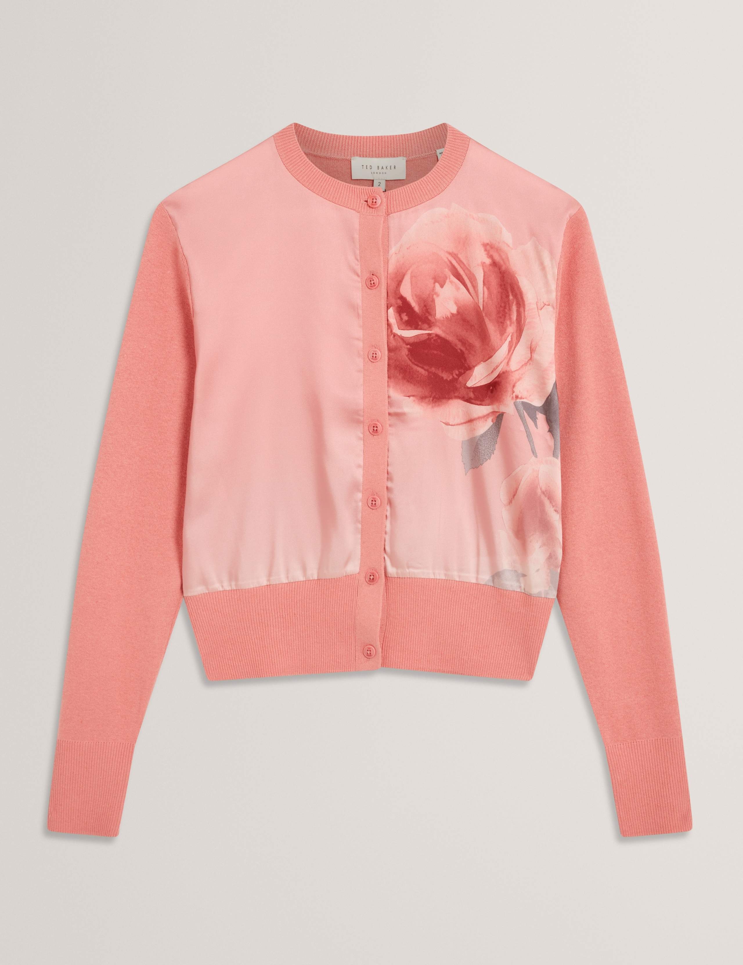 Pure Cotton Floral Crew Neck Cardigan 2 of 6