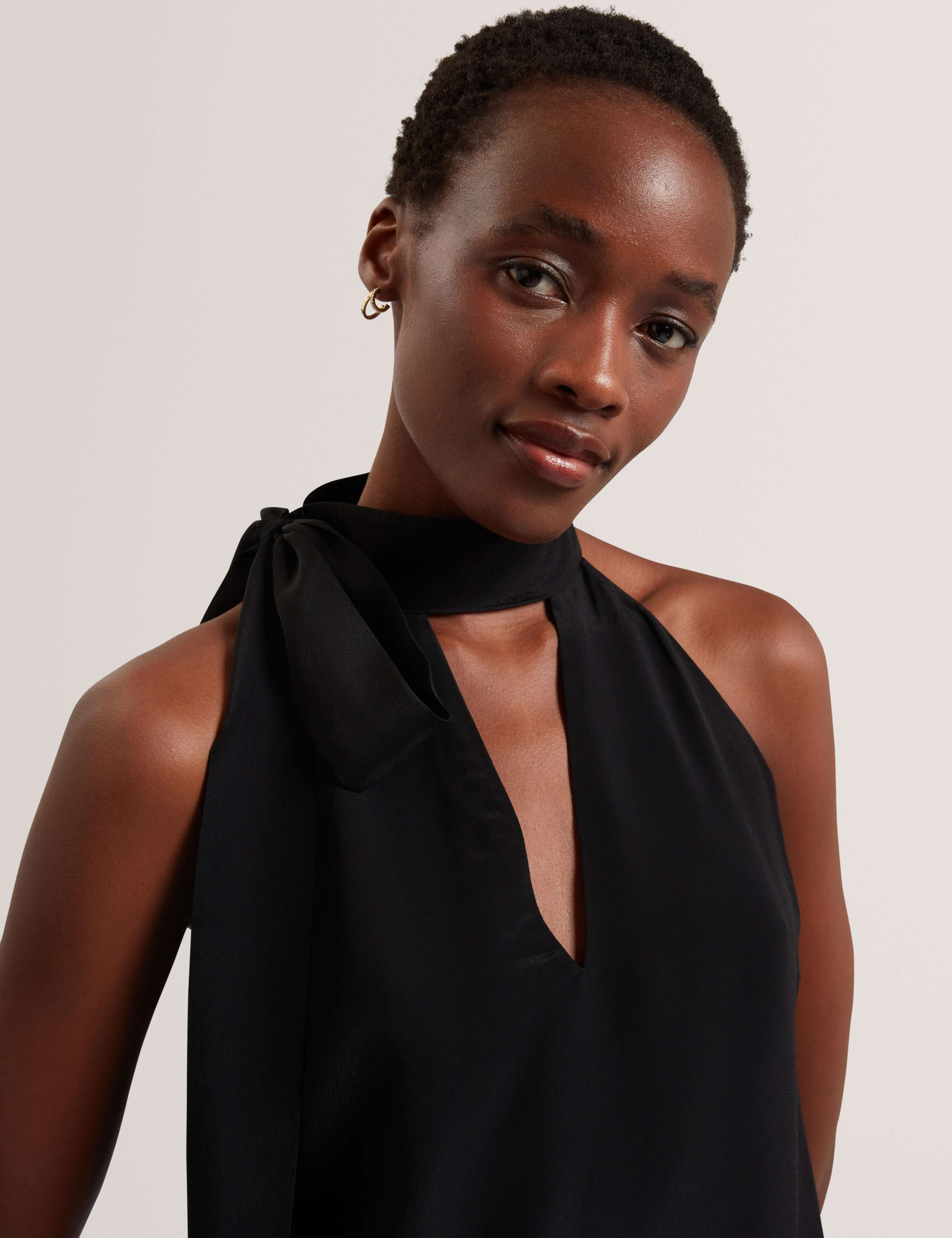 Halter Neck Tie Detail Top 3 of 6