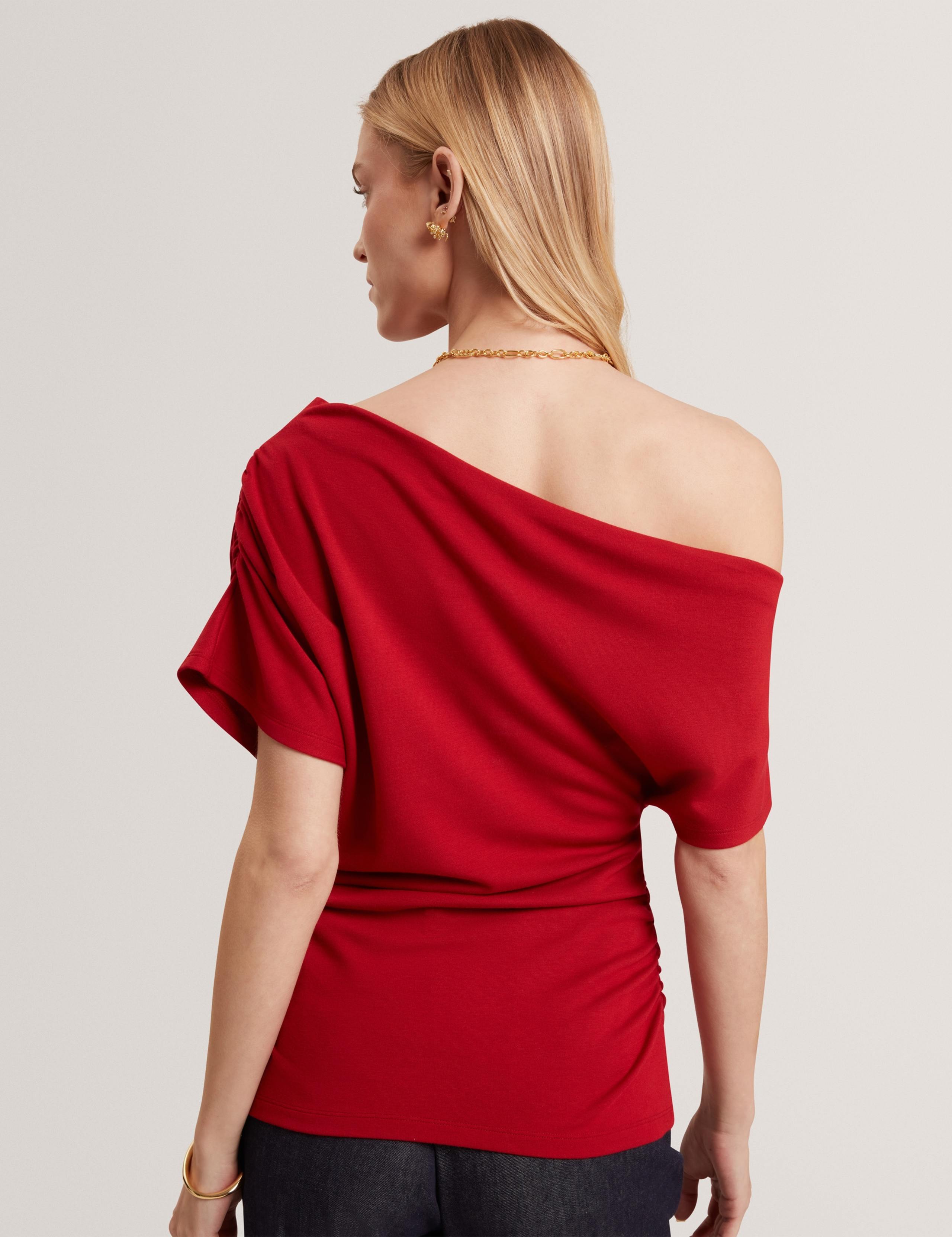 Jersey Asymmetric Neck Top 4 of 6