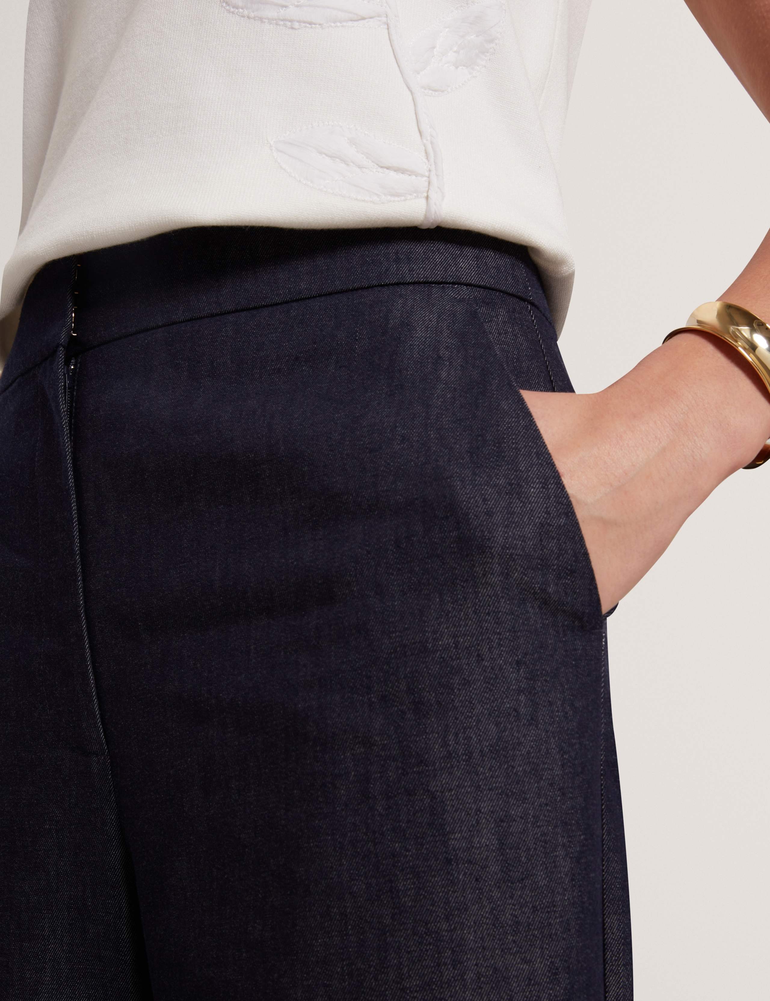 Cotton Rich Flared Trousers 5 of 6