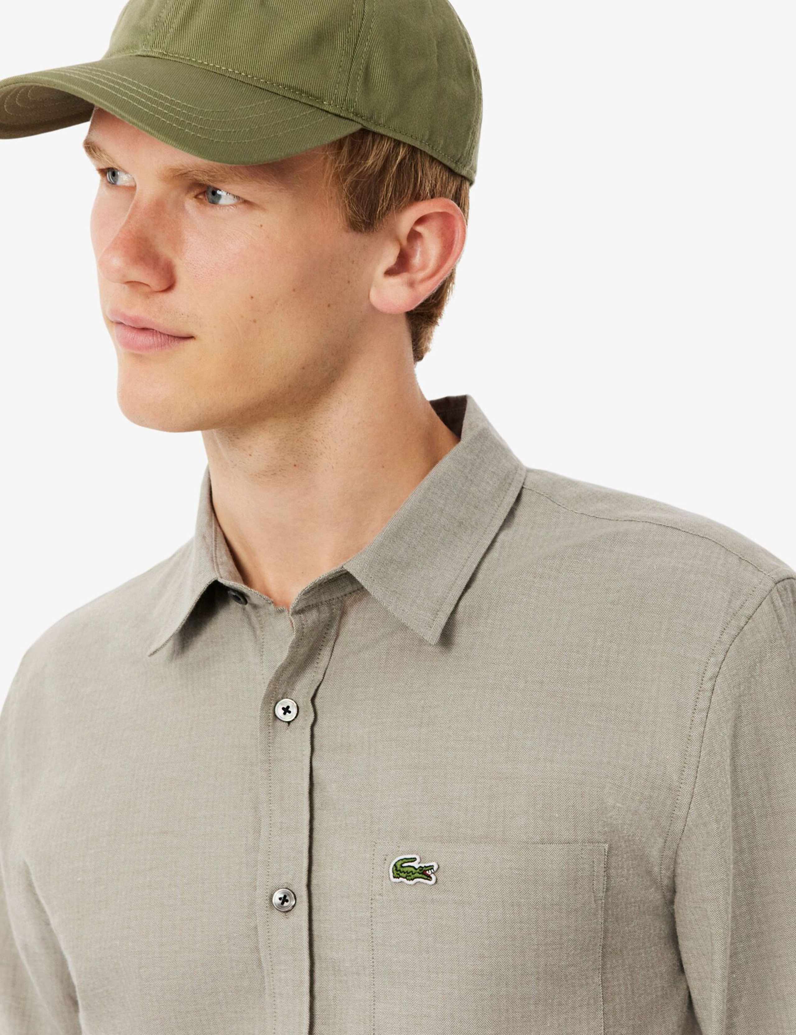 Regular Fit Pure Cotton Herringbone Shirt 6 of 7