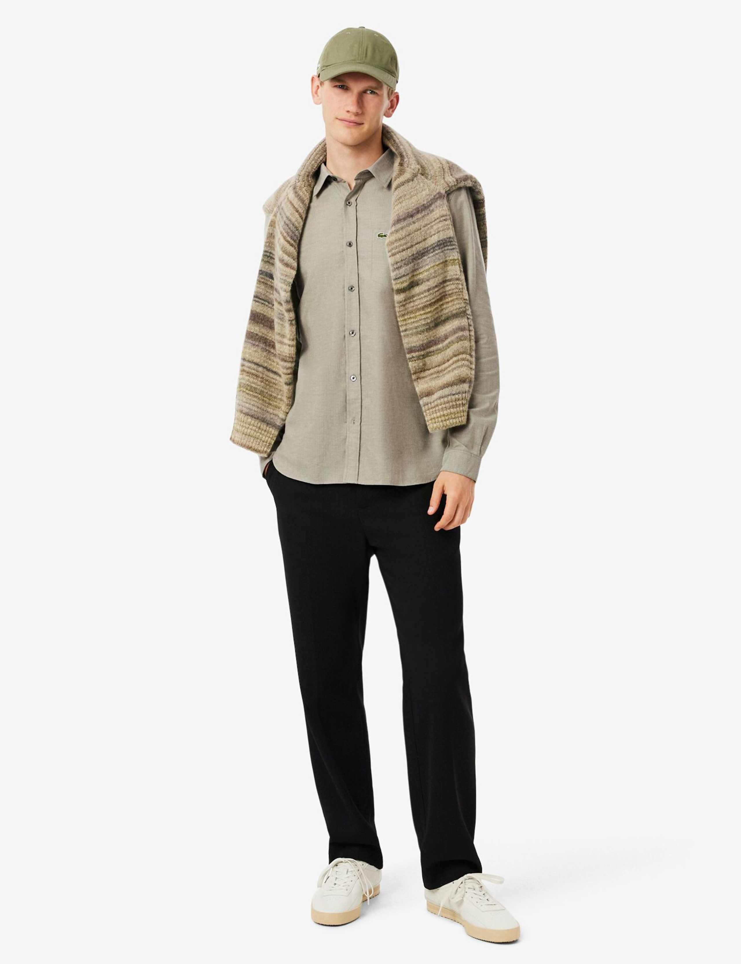 Regular Fit Pure Cotton Herringbone Shirt 7 of 7