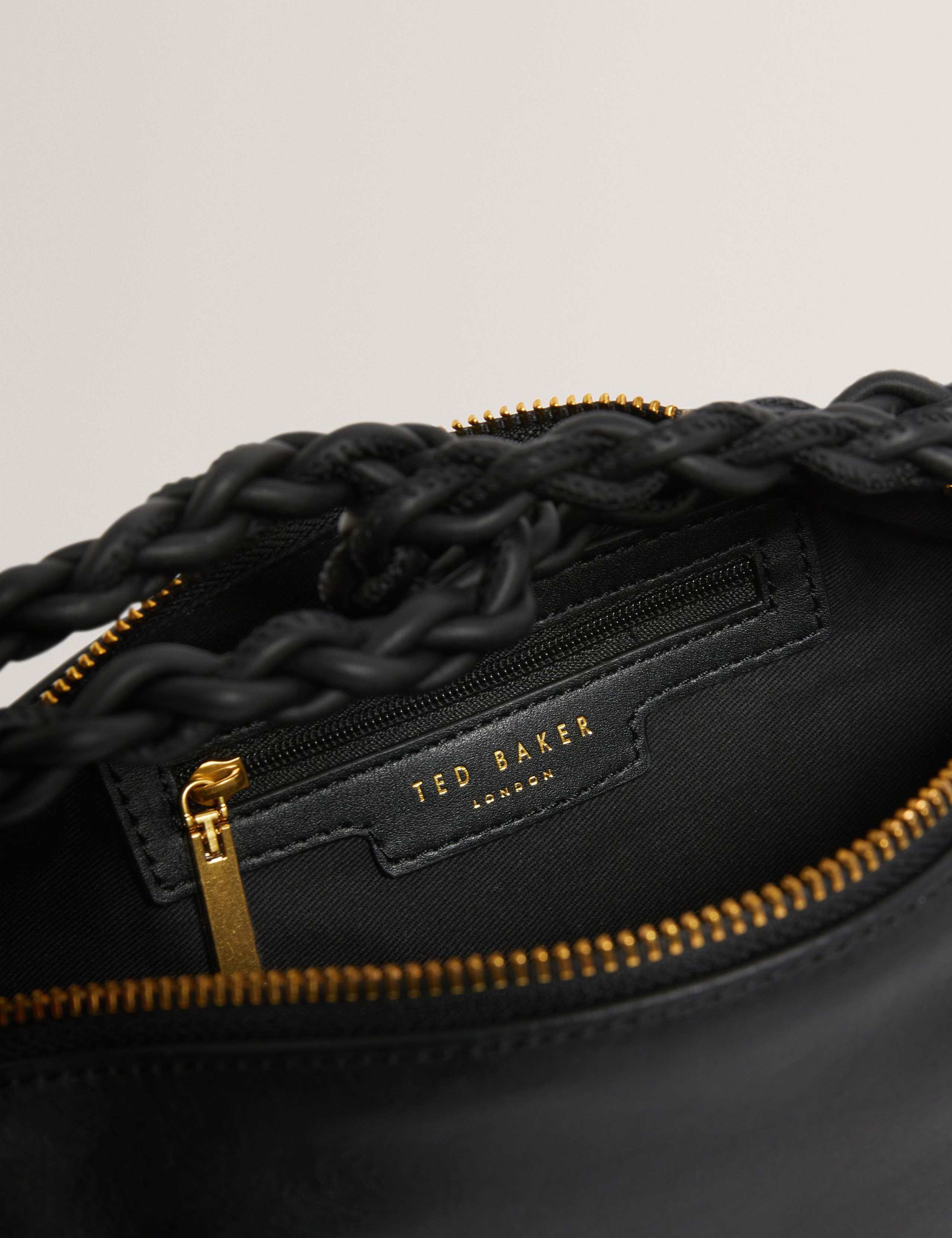 Leather Braided Strap Hobo Clutch Bag 3 of 5