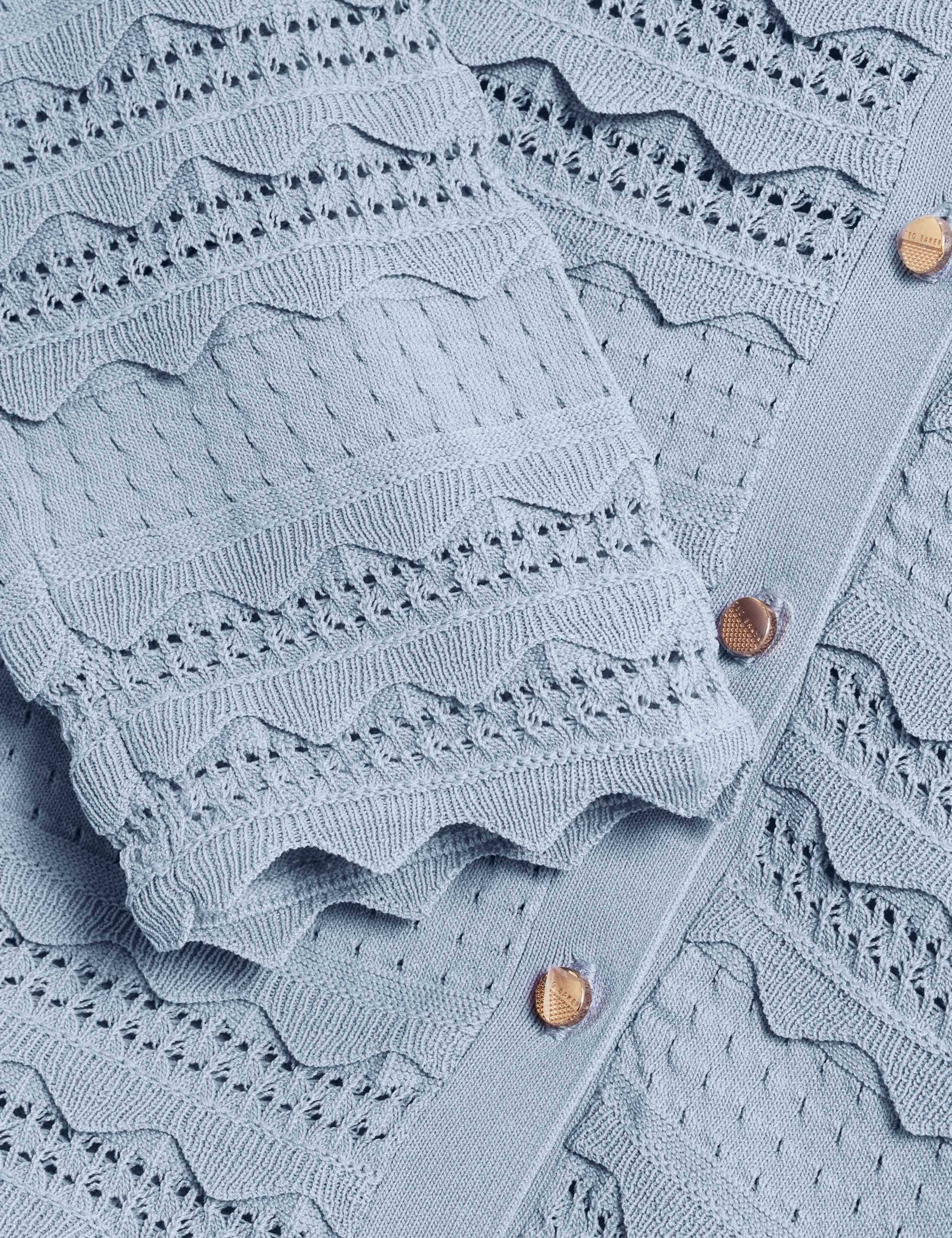 Knitted Frill Detail Cardigan 6 of 6