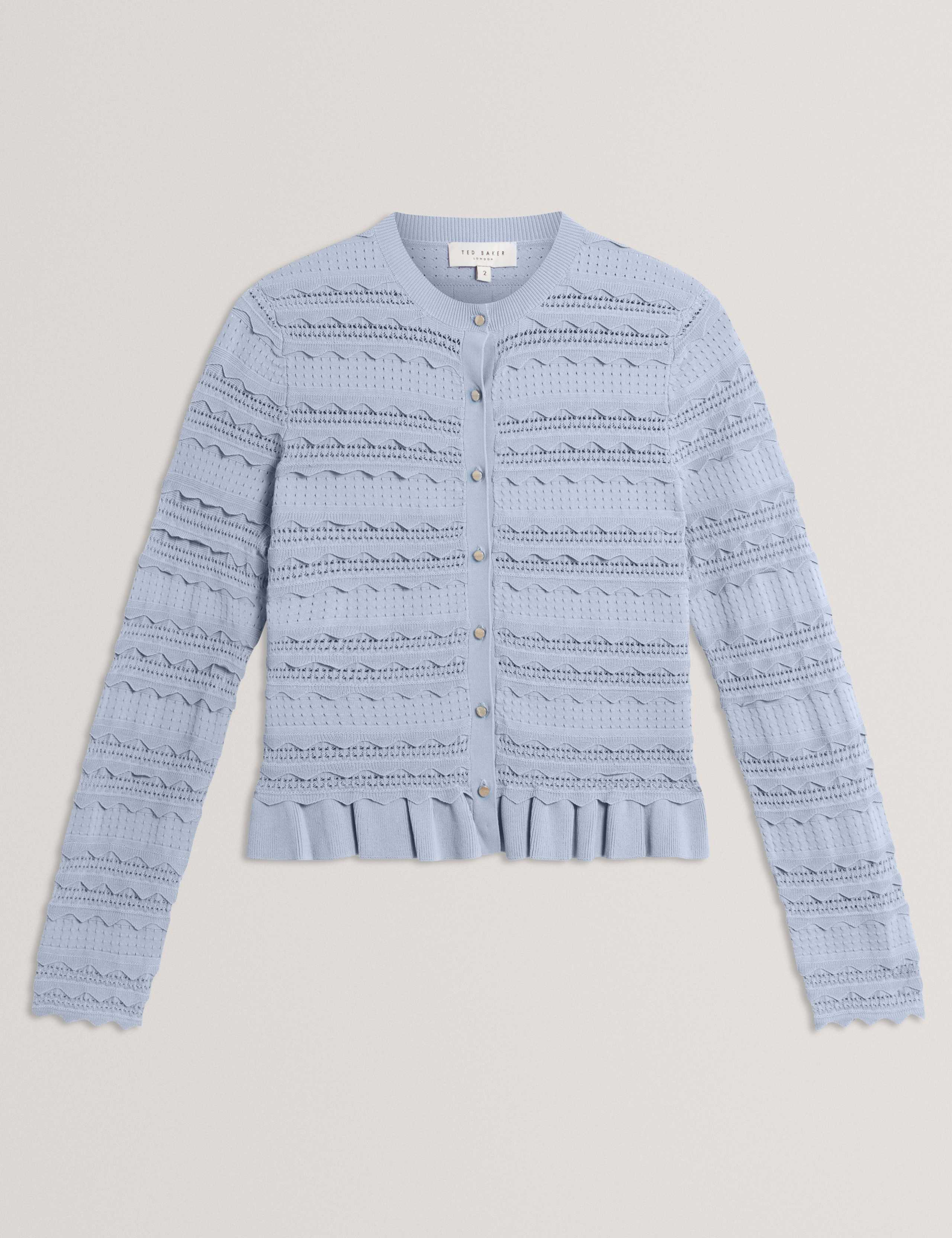 Knitted Frill Detail Cardigan 2 of 6