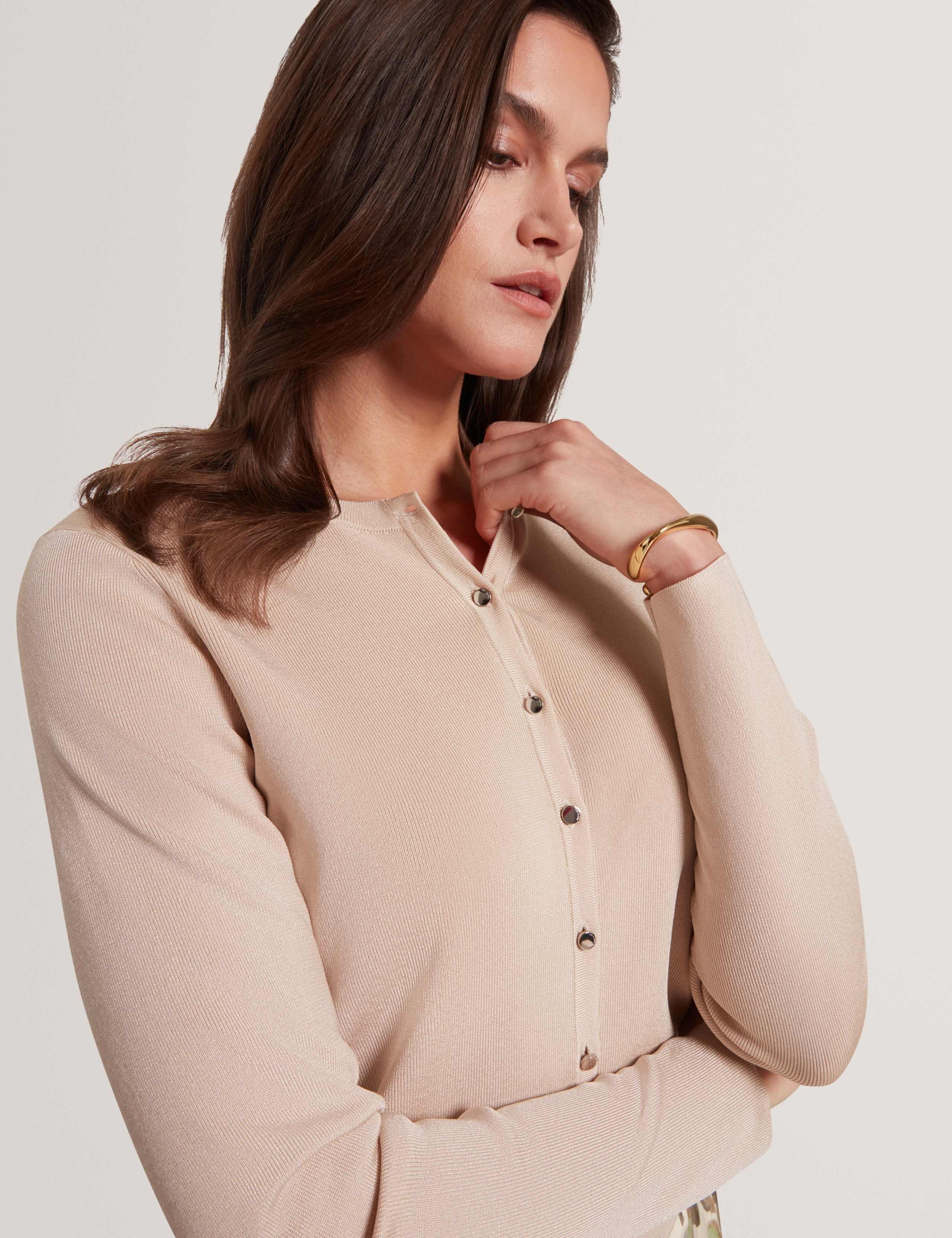 Knitted Crew Neck Cardigan 5 of 6