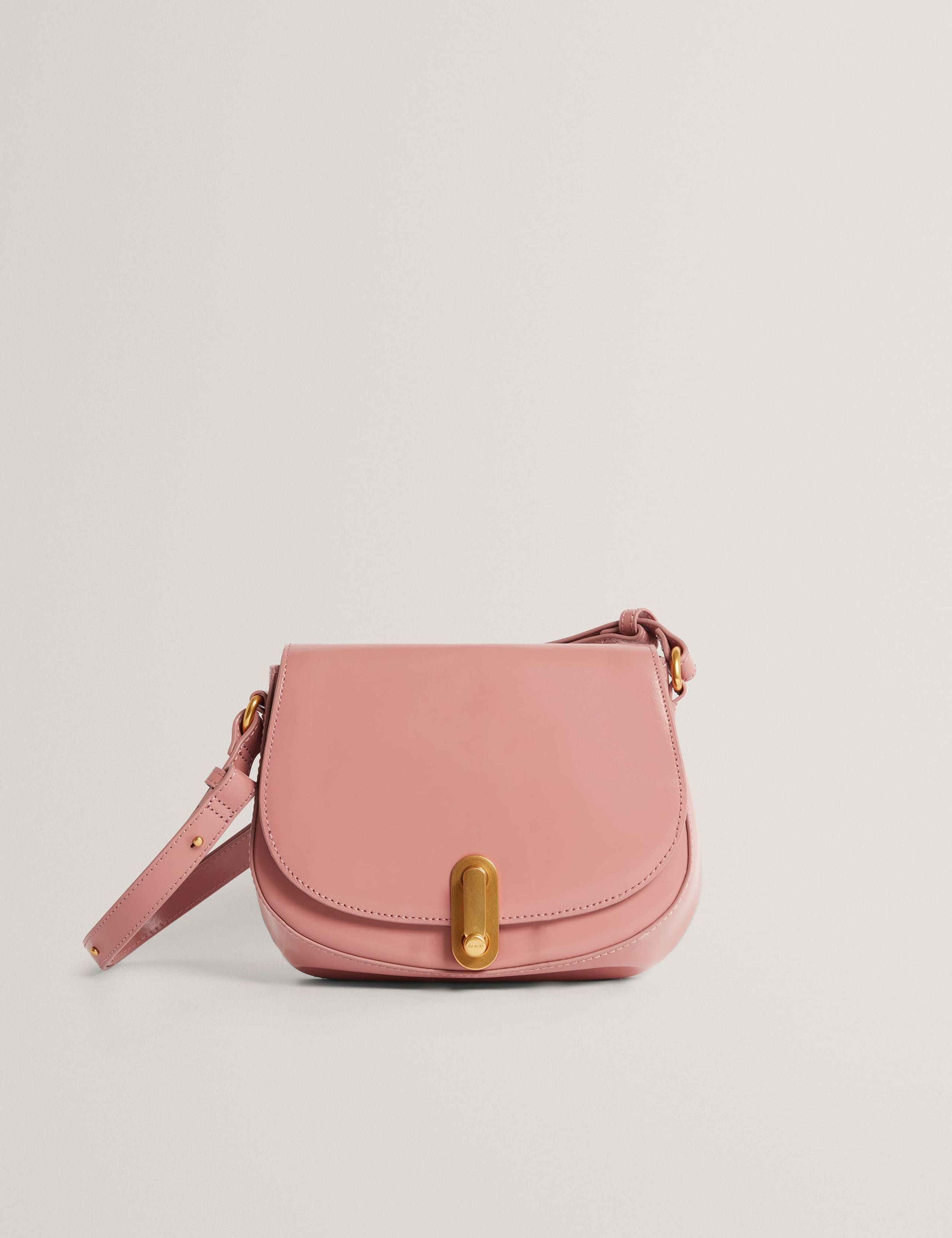 Leather Twist Lock Detail Shoulder Bag 1 of 5