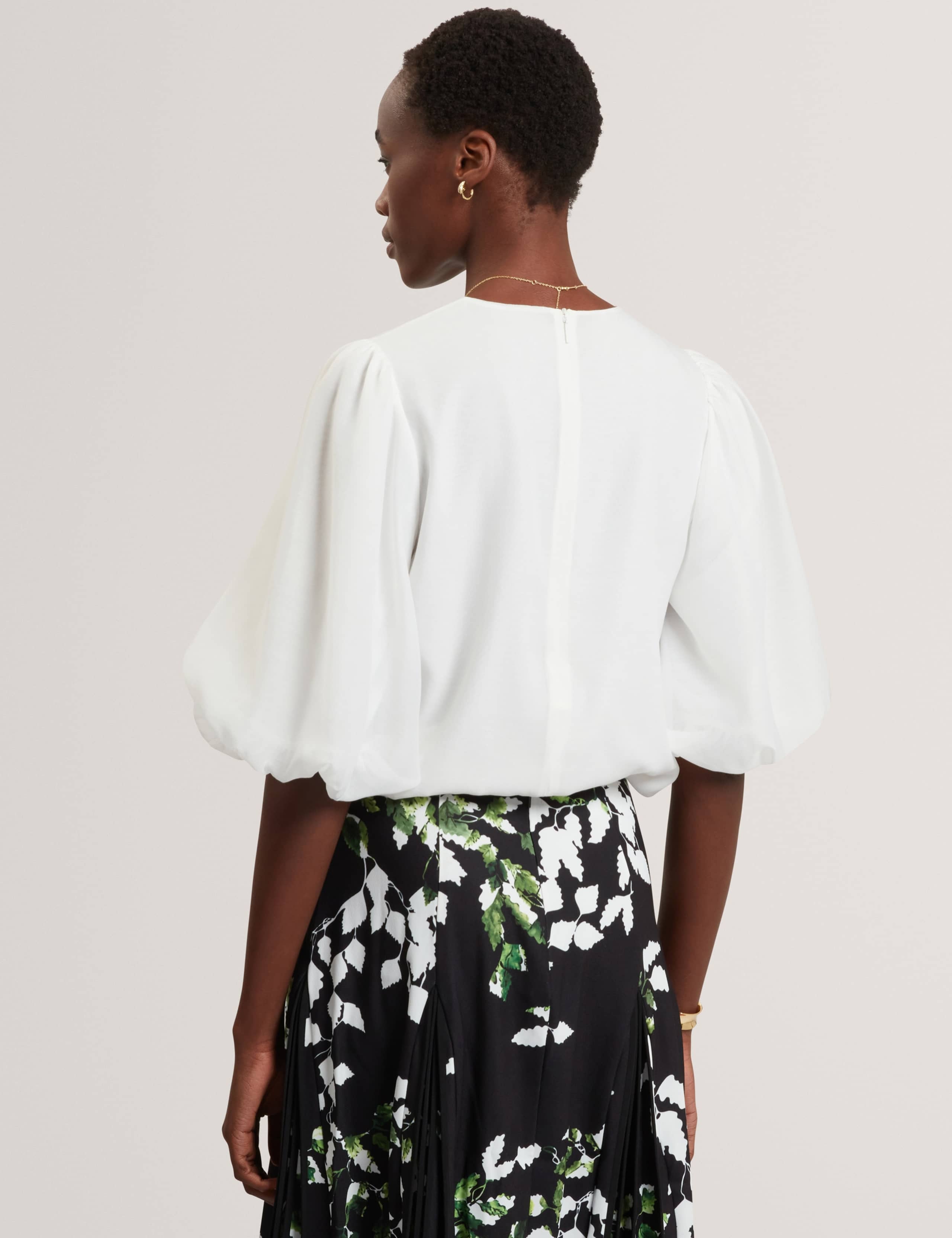 Organza Puff Sleeve Blouse 4 of 6