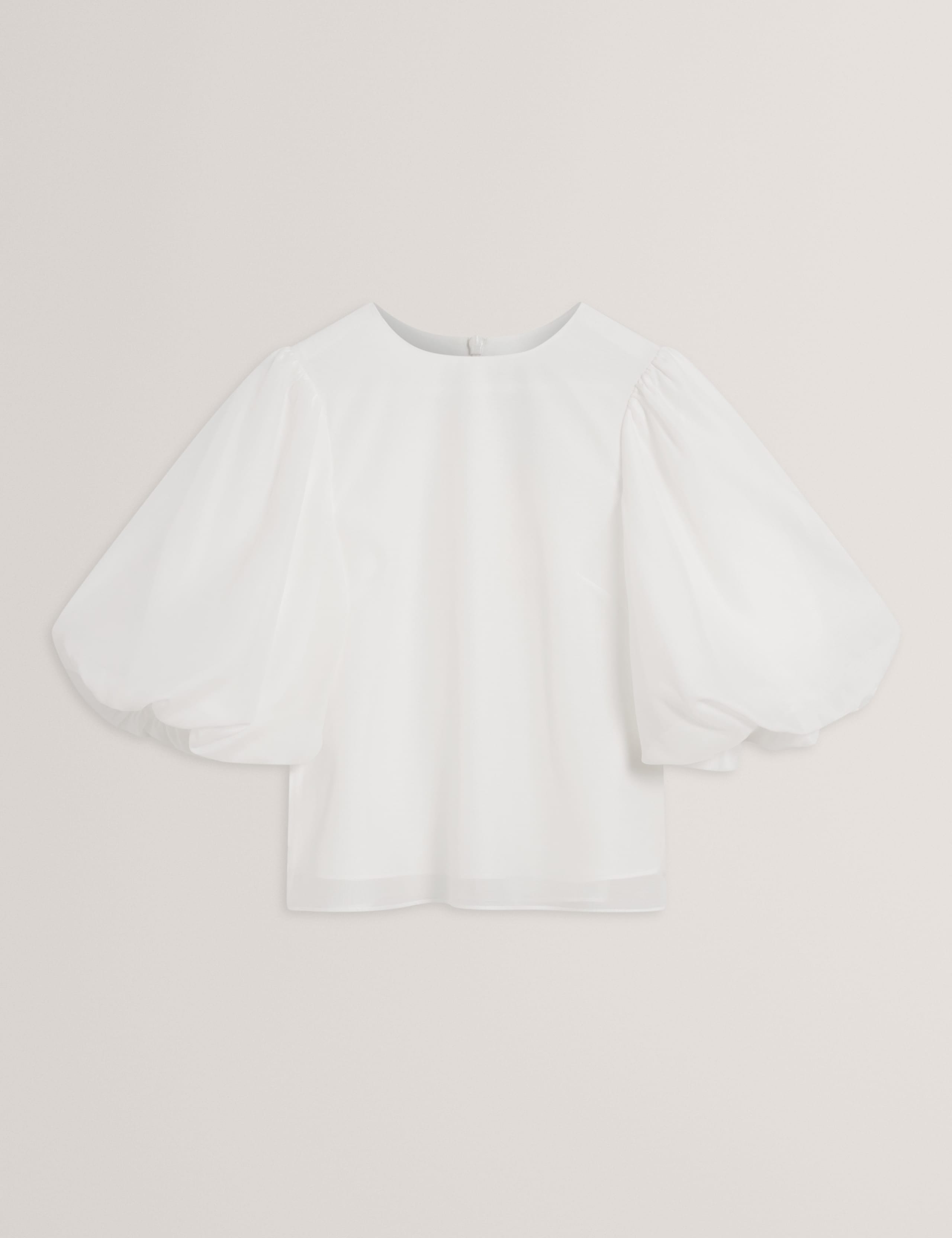 Organza Puff Sleeve Blouse 2 of 6