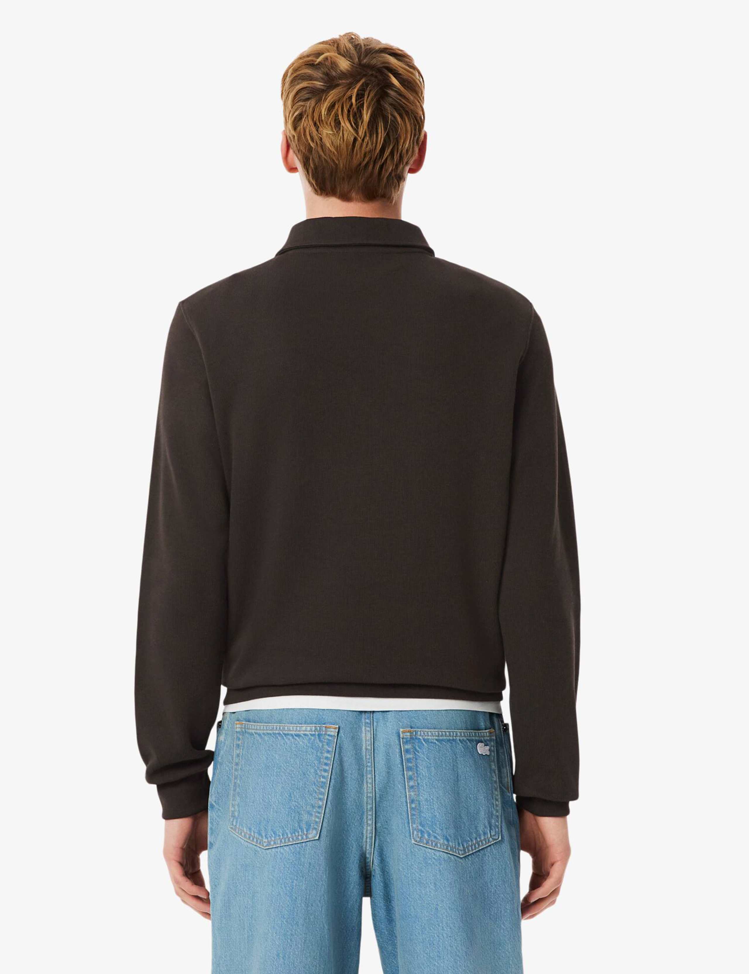 Cotton Rich Long Sleeve Polo Sweatshirt 4 of 4