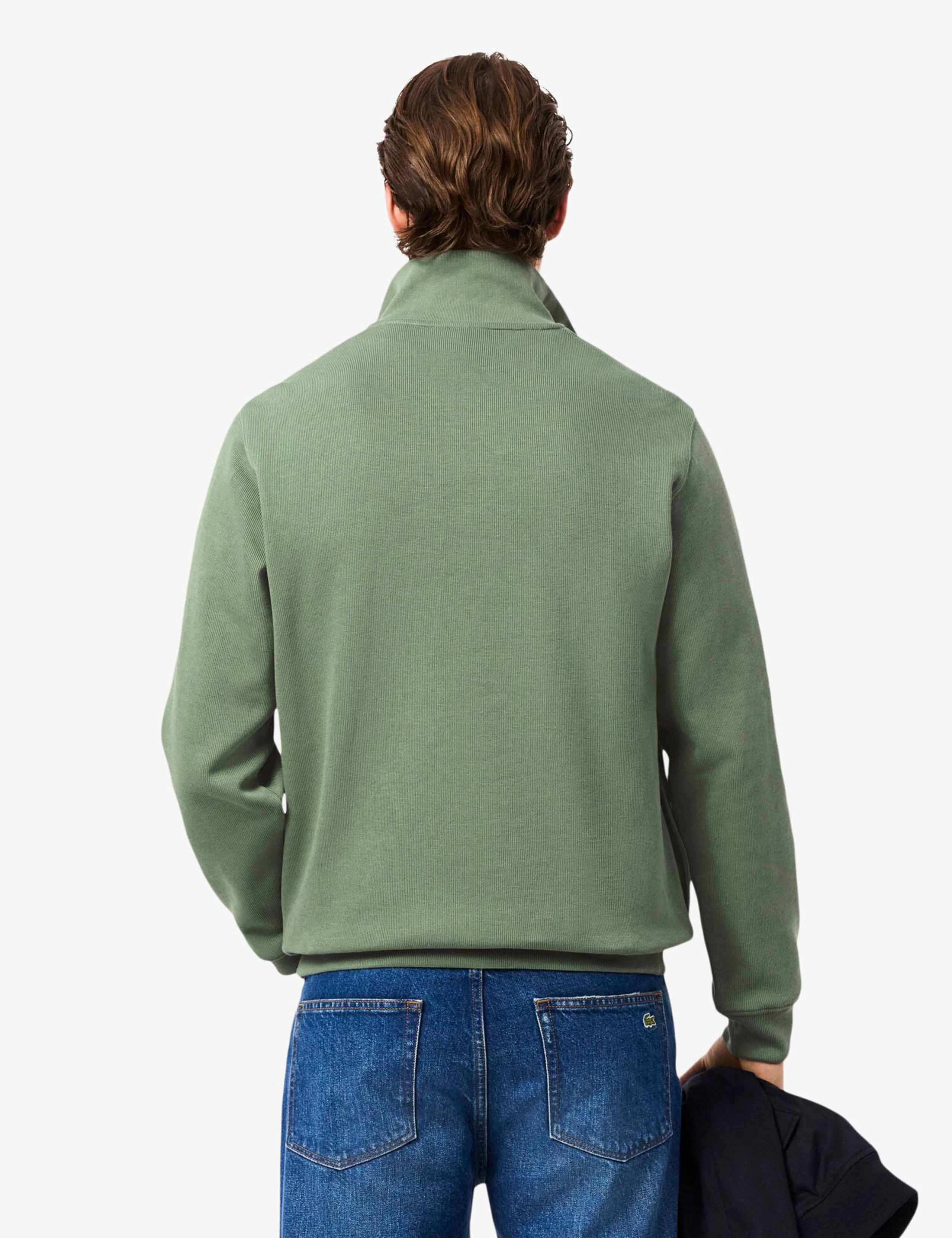 Pure Cotton Funnel Neck Half Zip Sweatshirt 3 of 5