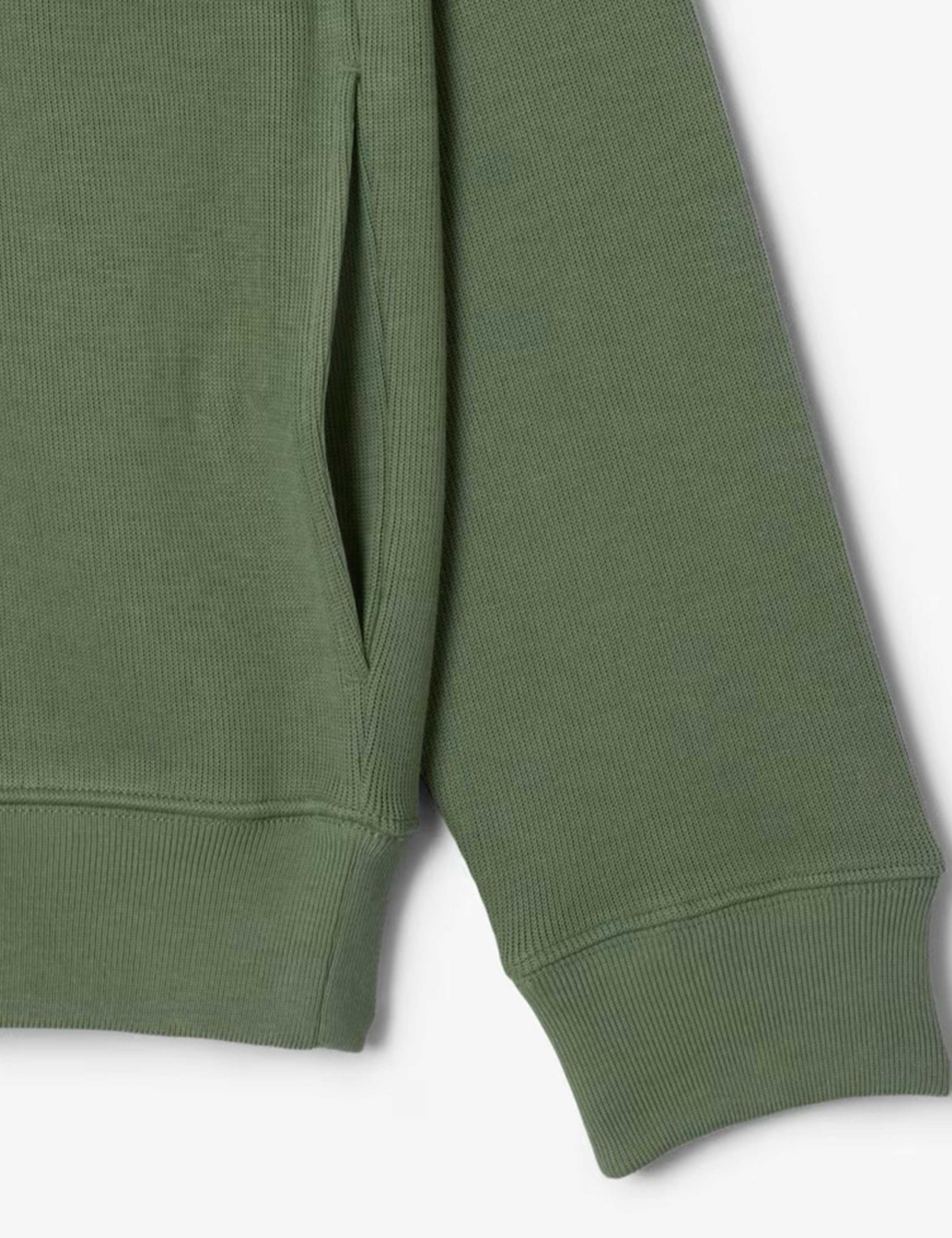 Pure Cotton Funnel Neck Half Zip Sweatshirt 5 of 5