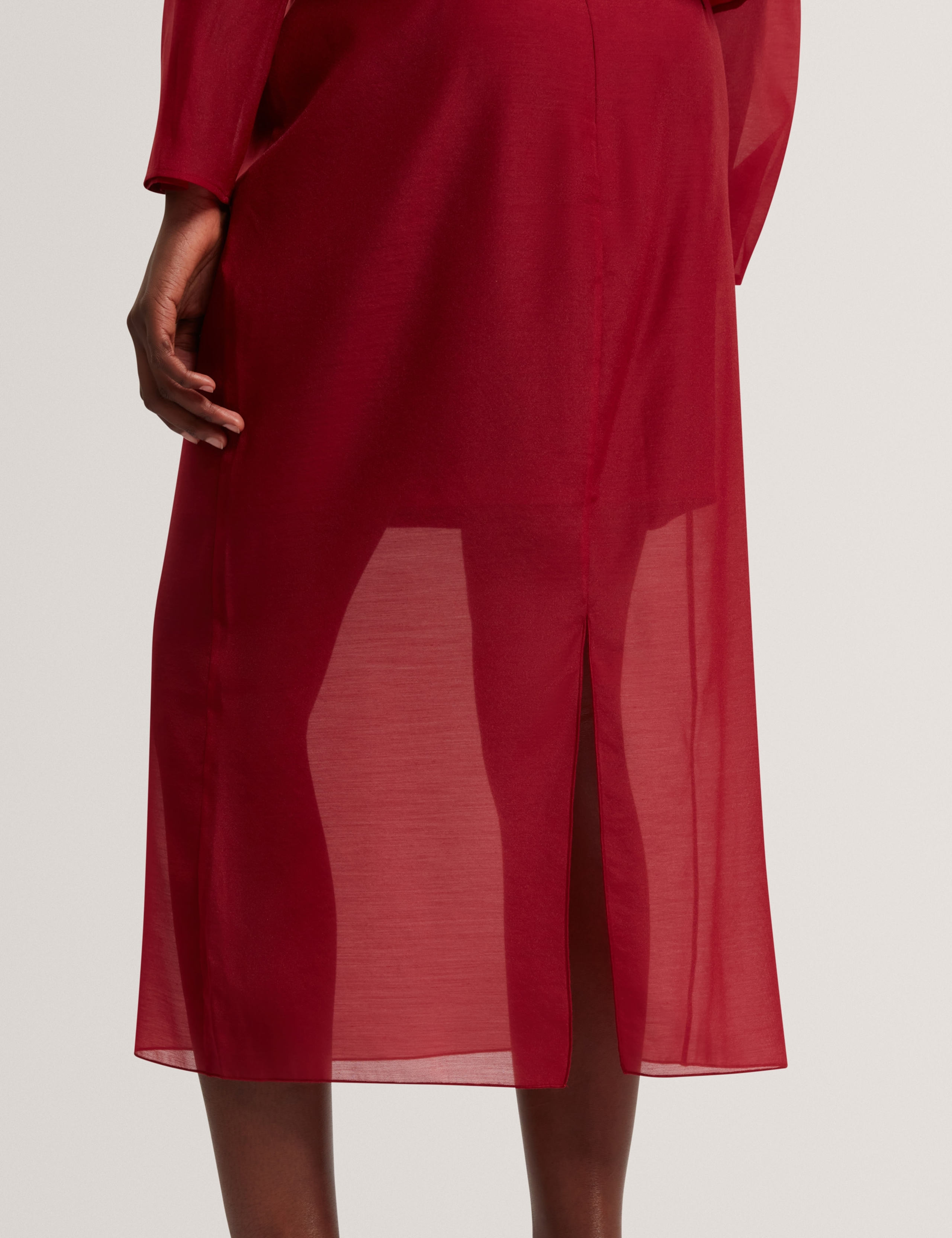 Organza Midi A-Line Skirt 3 of 5