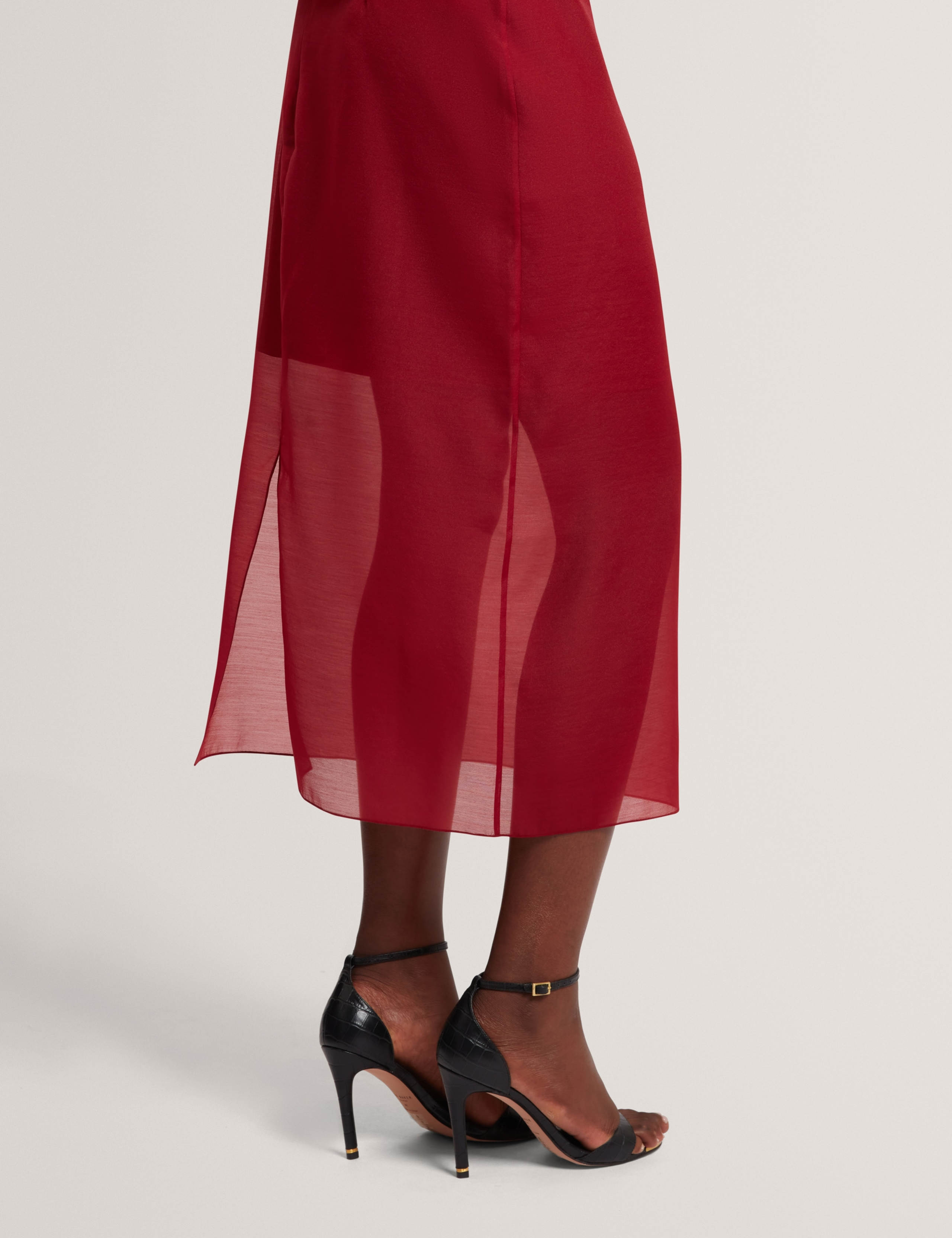 Organza Midi A-Line Skirt 4 of 5