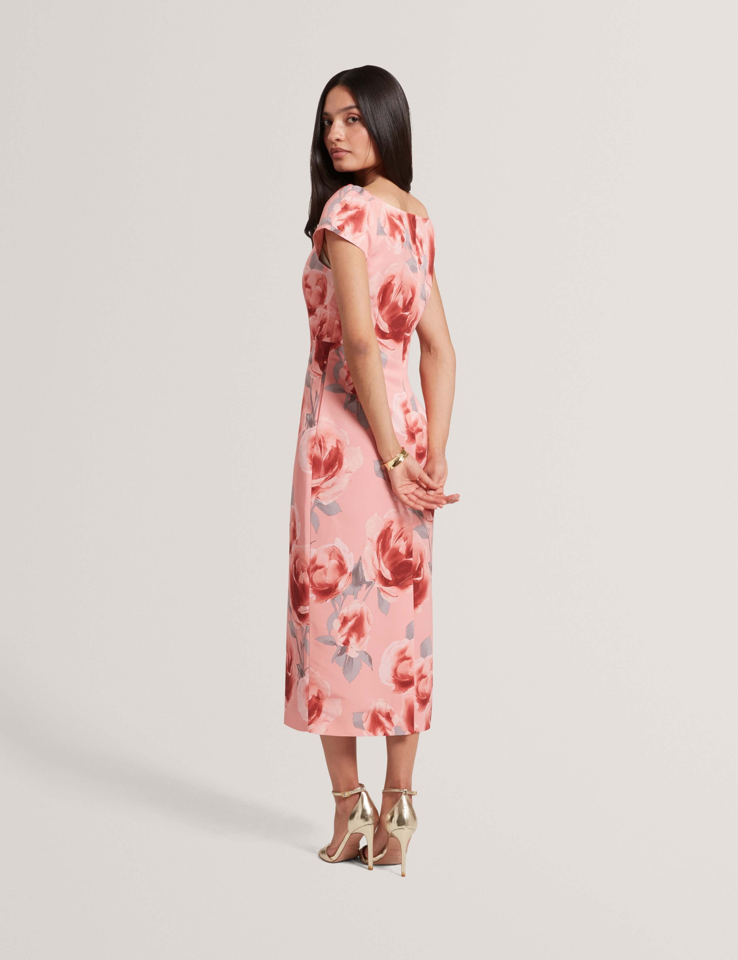 Floral Midi Column Dress 4 of 6