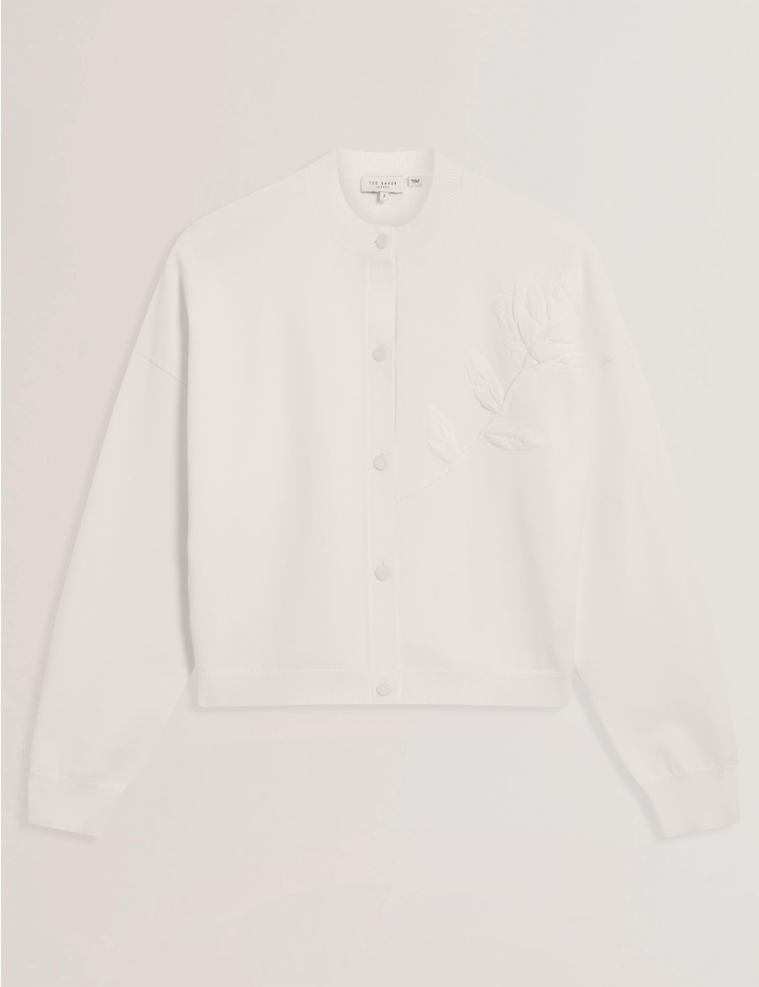 Organza Floral Crew Neck Cardigan 2 of 6