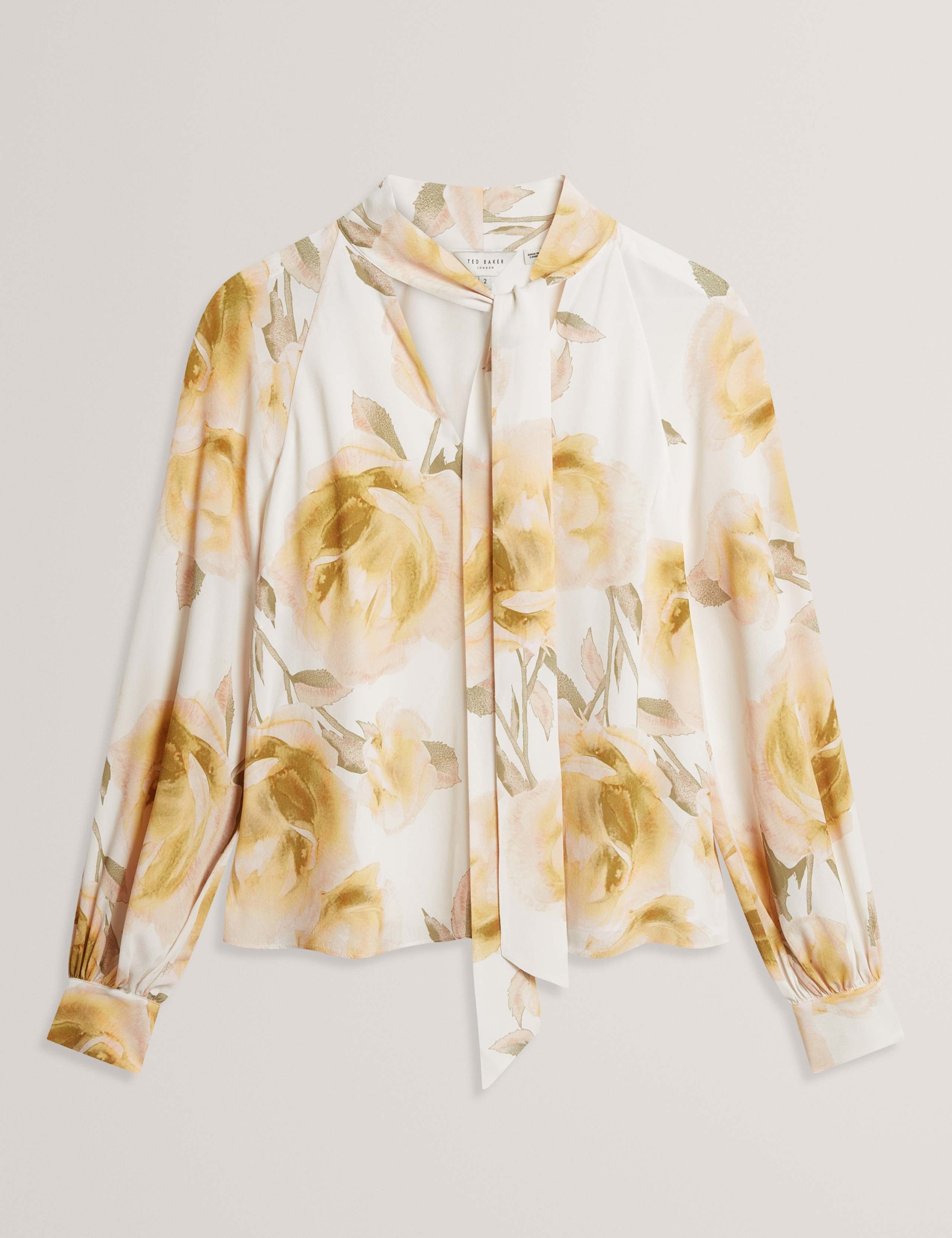 Floral Tie Neck Blouse 2 of 6