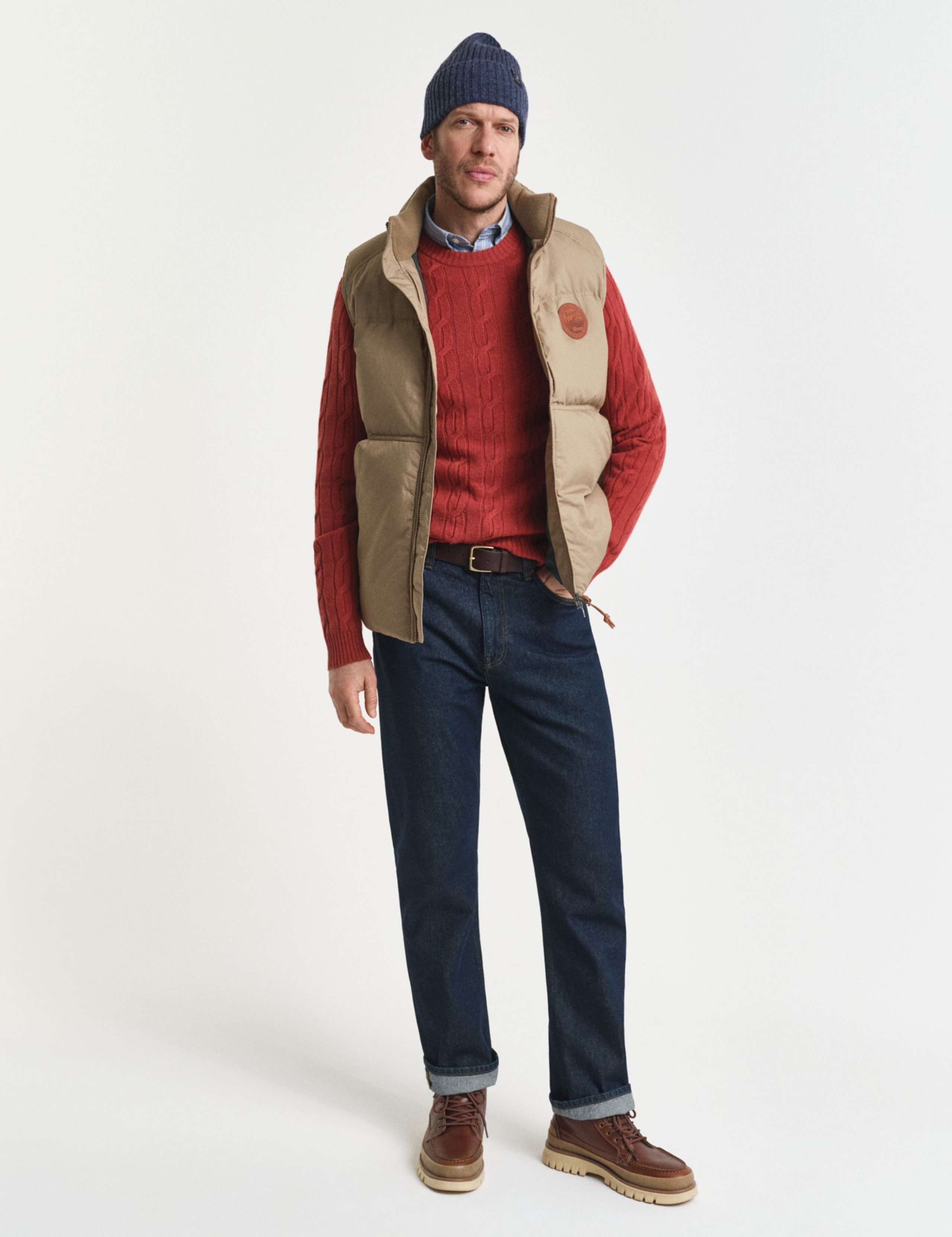 Pure Lambswool Cable Crew Neck Jumper 2 of 4