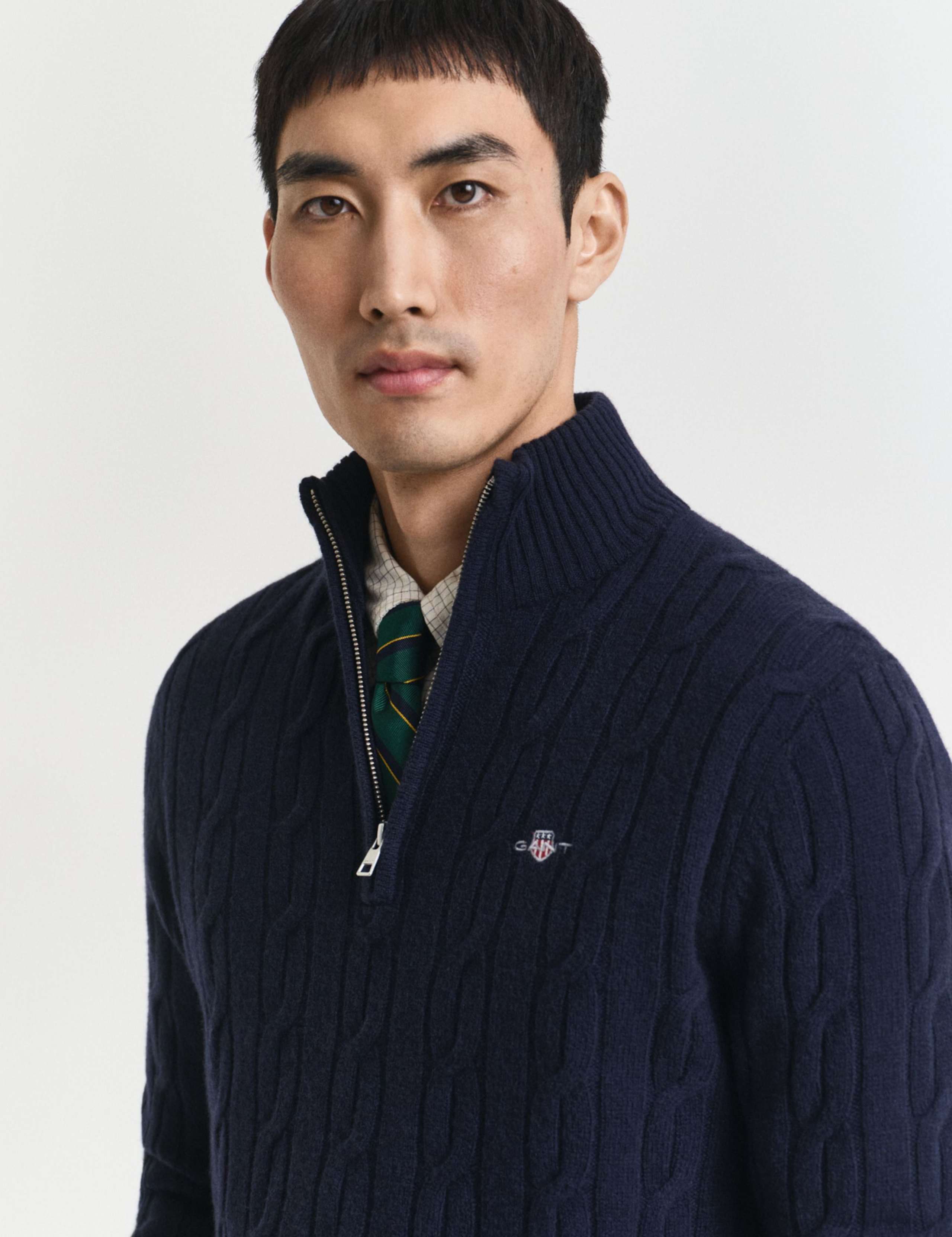 Pure Lambswool Cable Half Zip Jumper 5 of 5