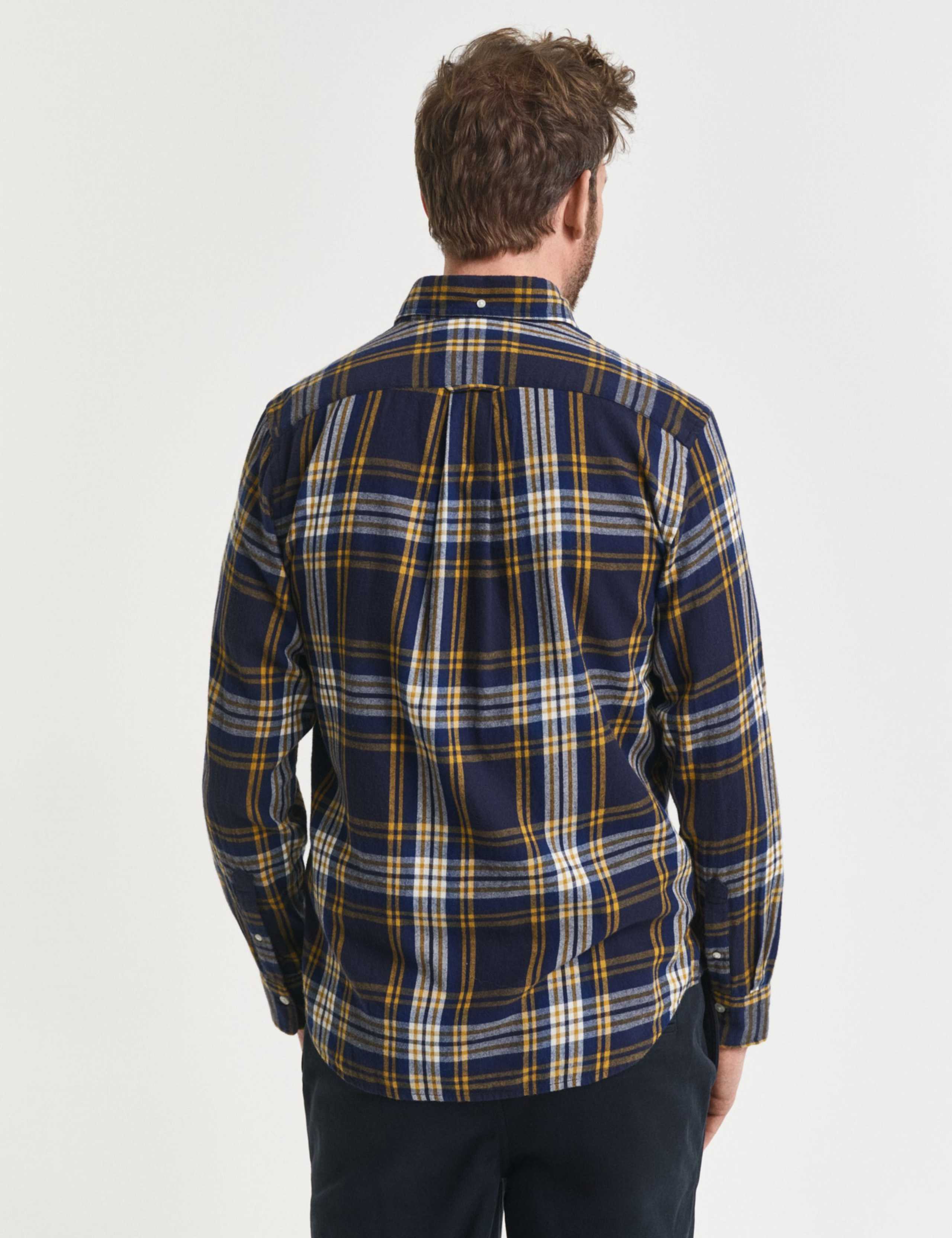 Regular Fit Pure Cotton Flannel Check Shirt 4 of 5
