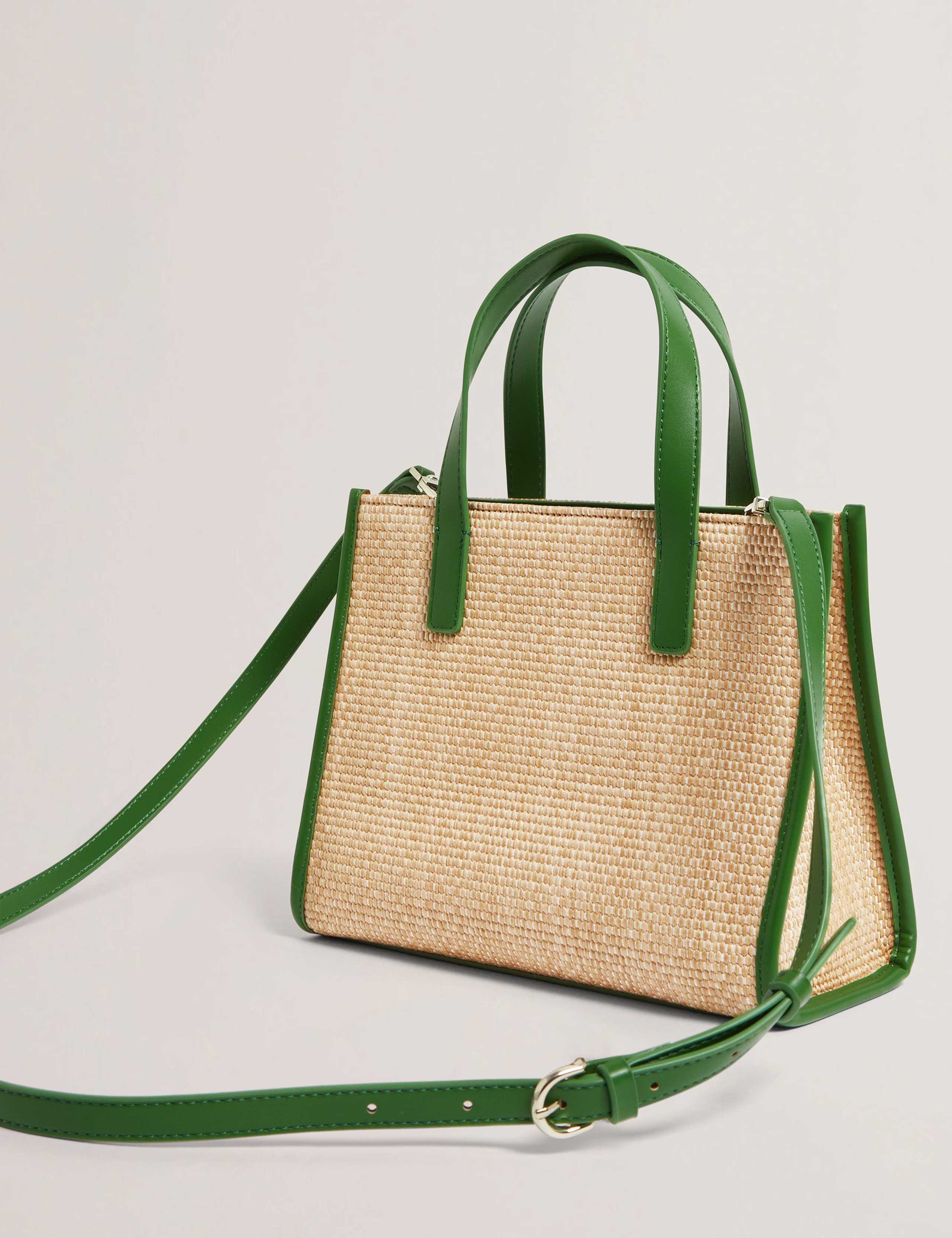 Faux Raffia Embroidered Tote Bag 4 of 5