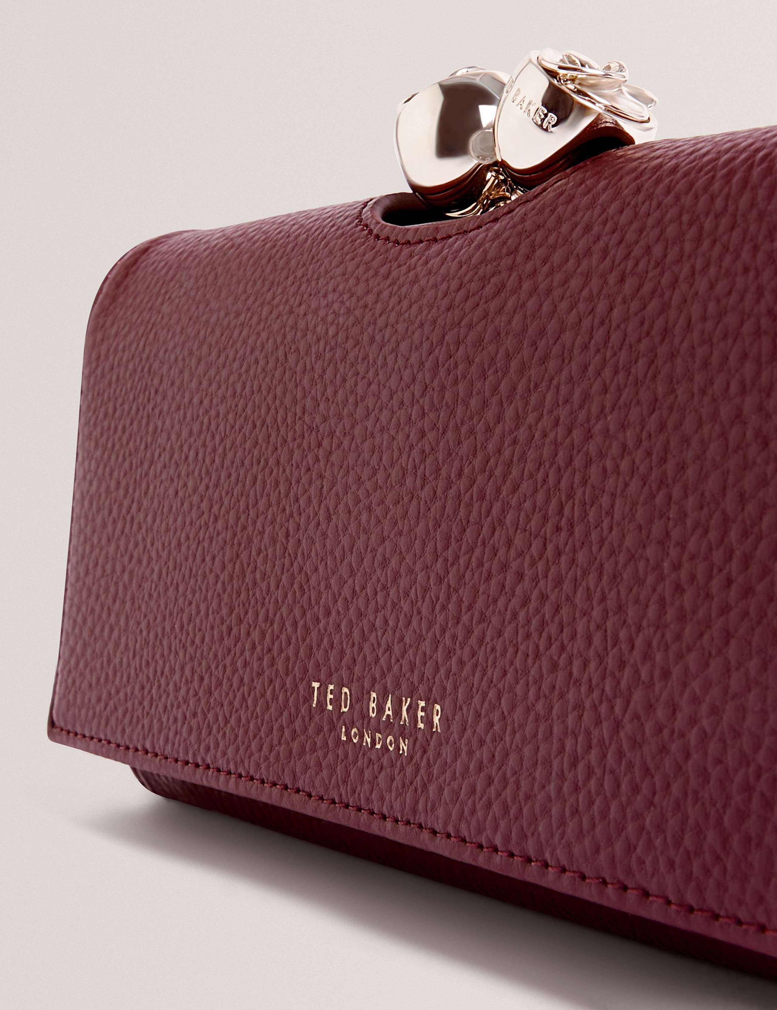 Leather Rose Detail Bobble Purse 4 of 4