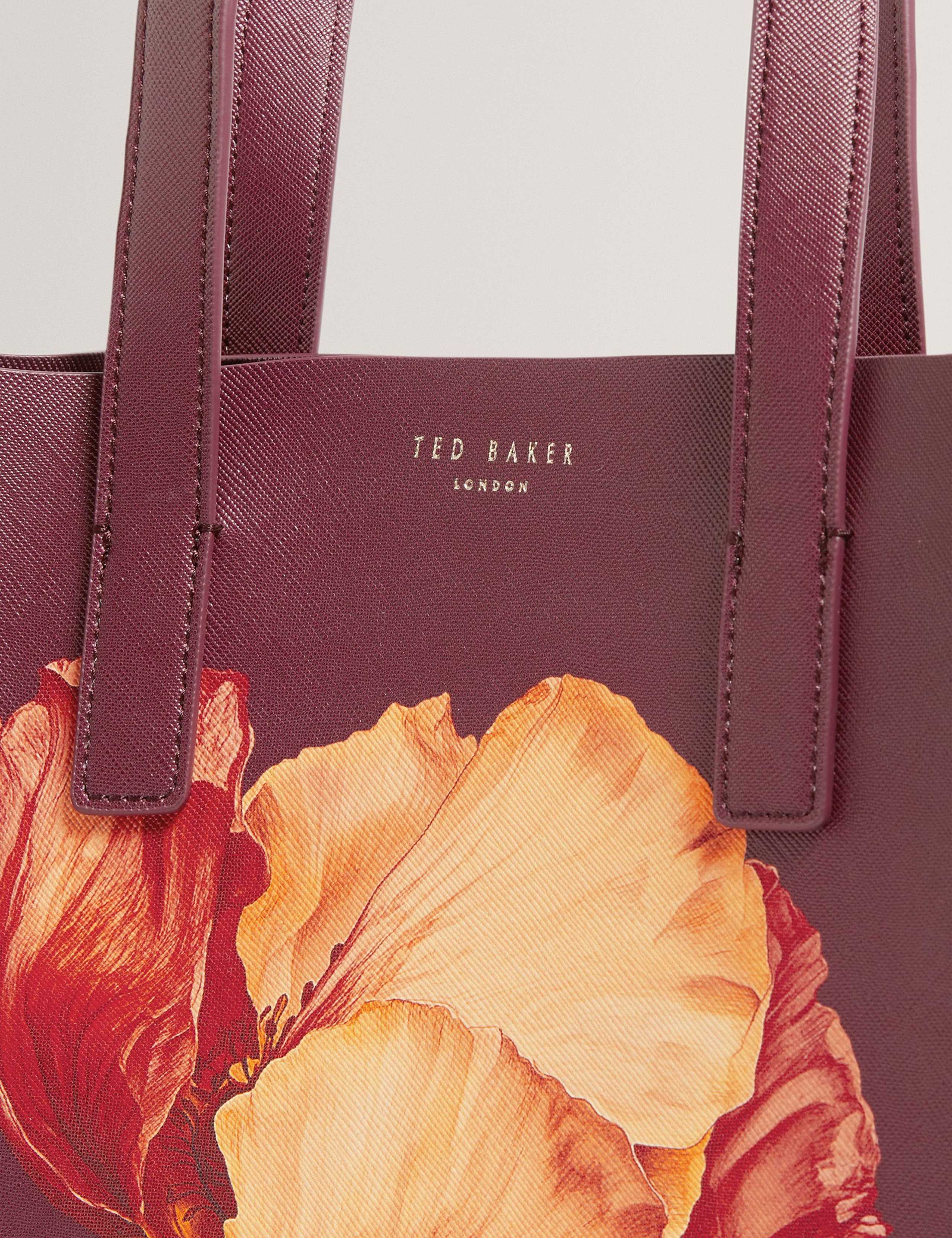 Faux Leather Floral Tote Bag 4 of 5