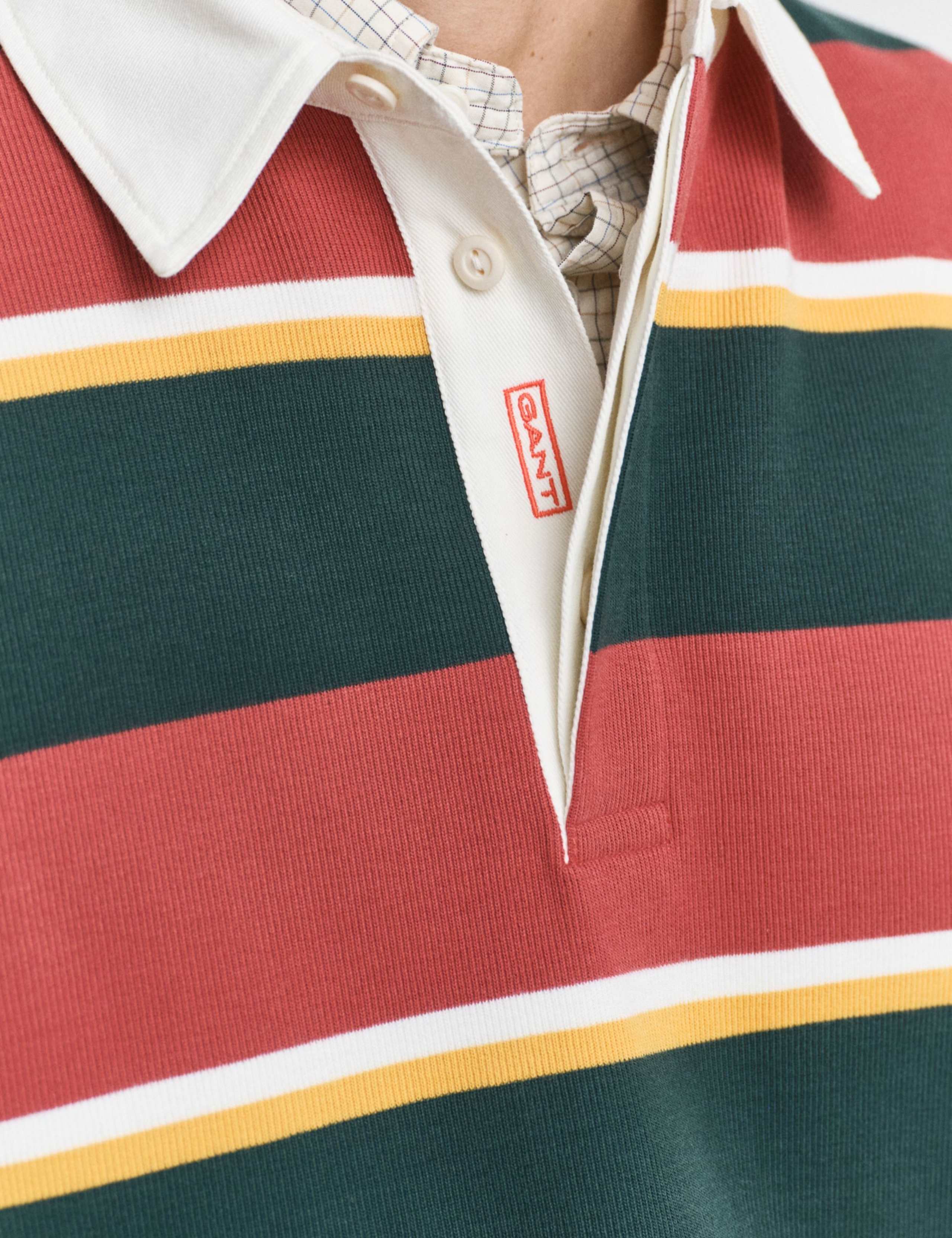 Cotton Rich Striped Rugby Shirt 5 of 5