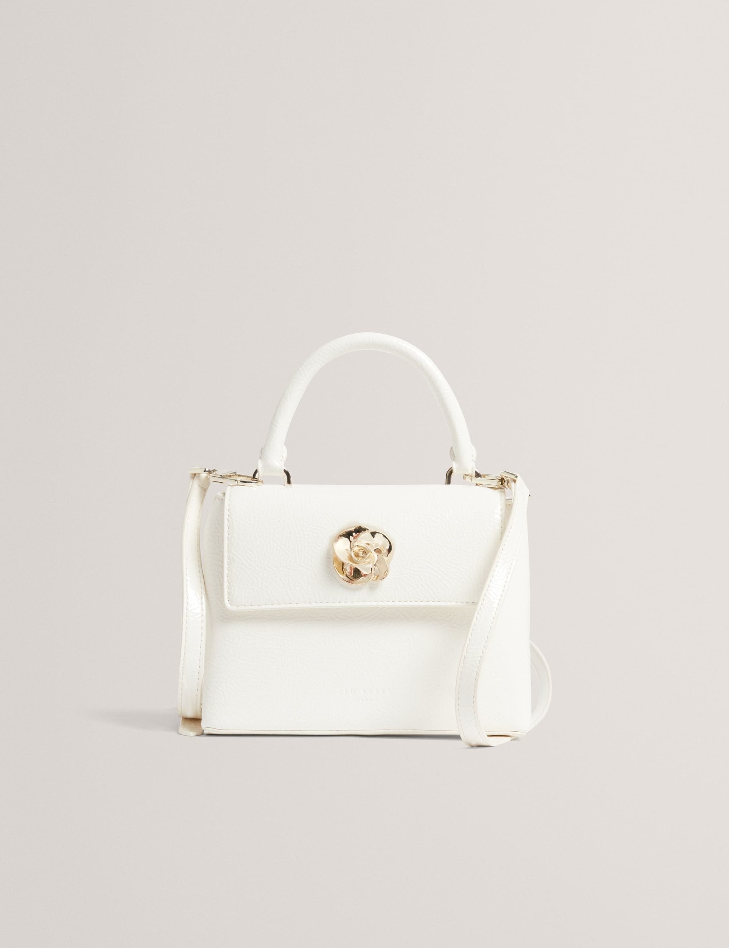 Faux Leather Patent Rose Mini Grab Bag 1 of 4