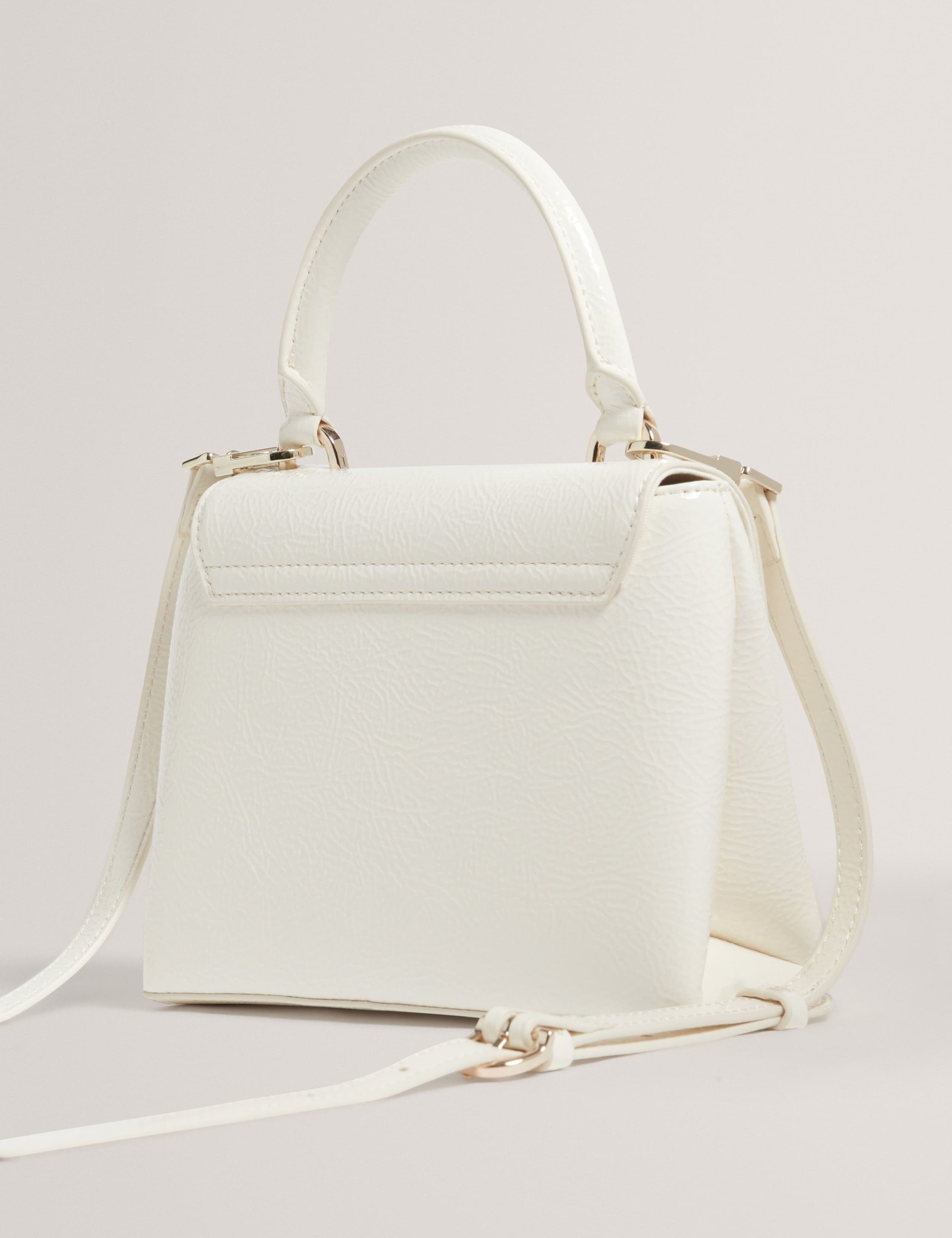 Faux Leather Patent Rose Mini Grab Bag 4 of 4