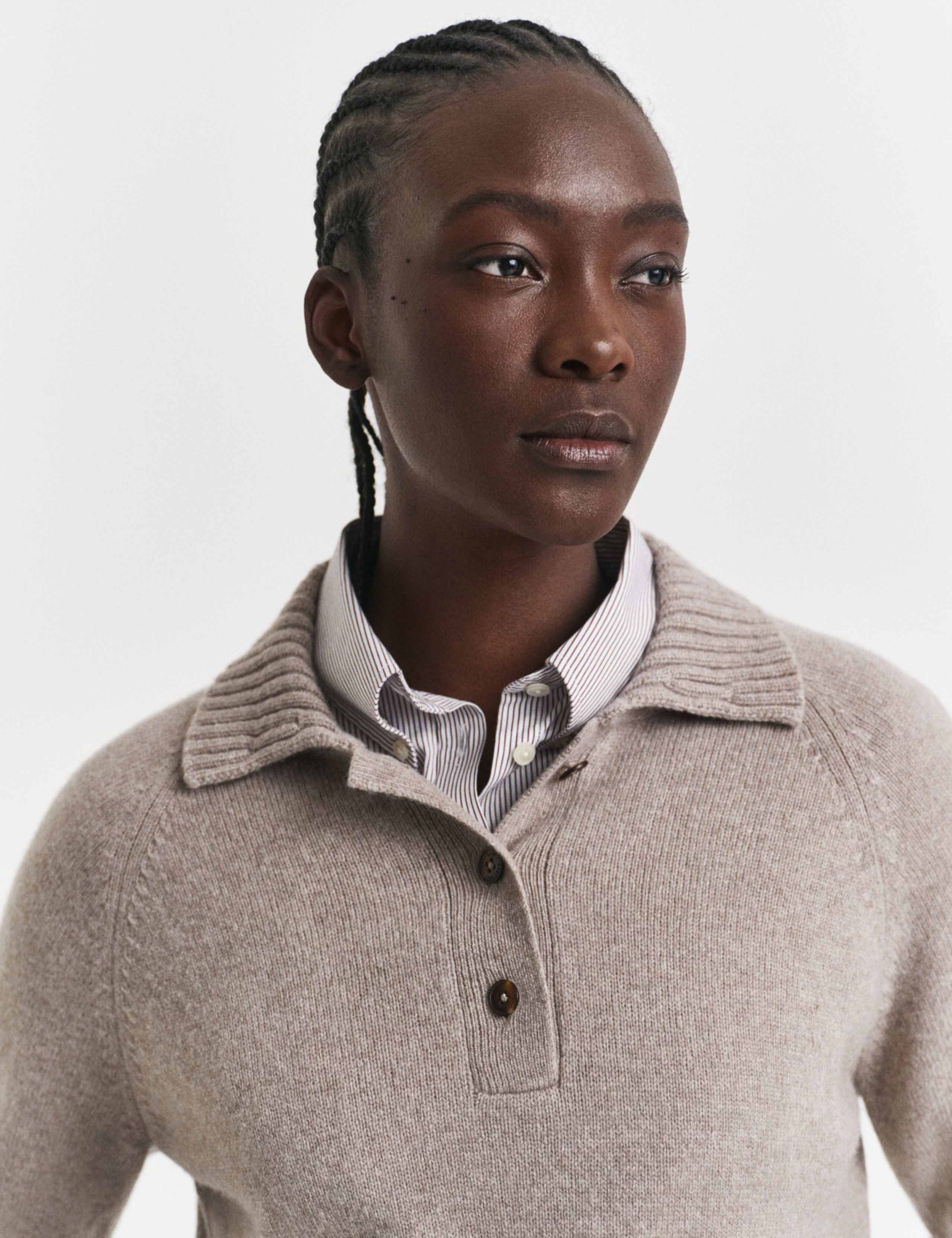 Wool Rich Rugby Jumper with Cashmere 2 of 5