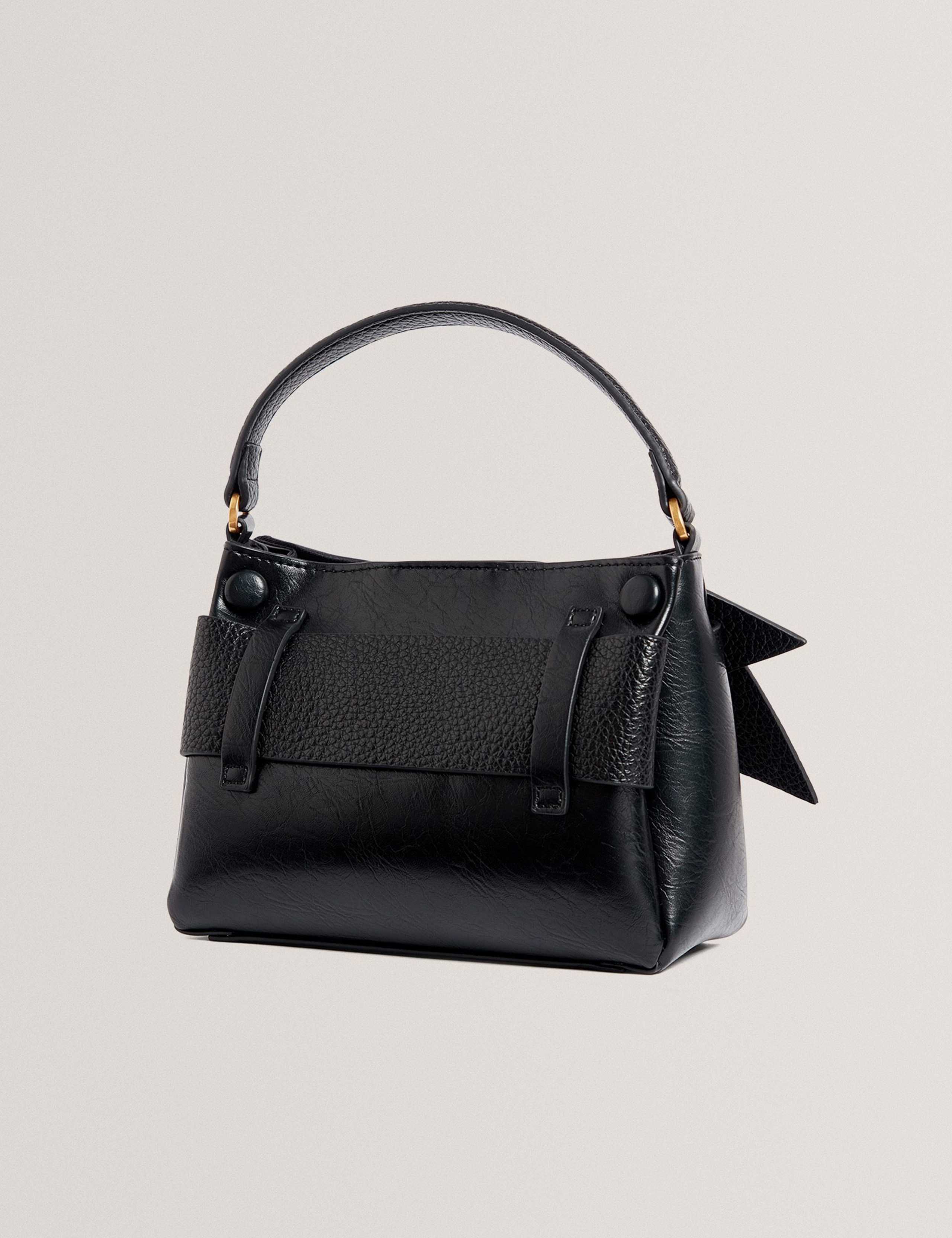 Faux Leather Knot Bow Mini Grab Bag 3 of 5