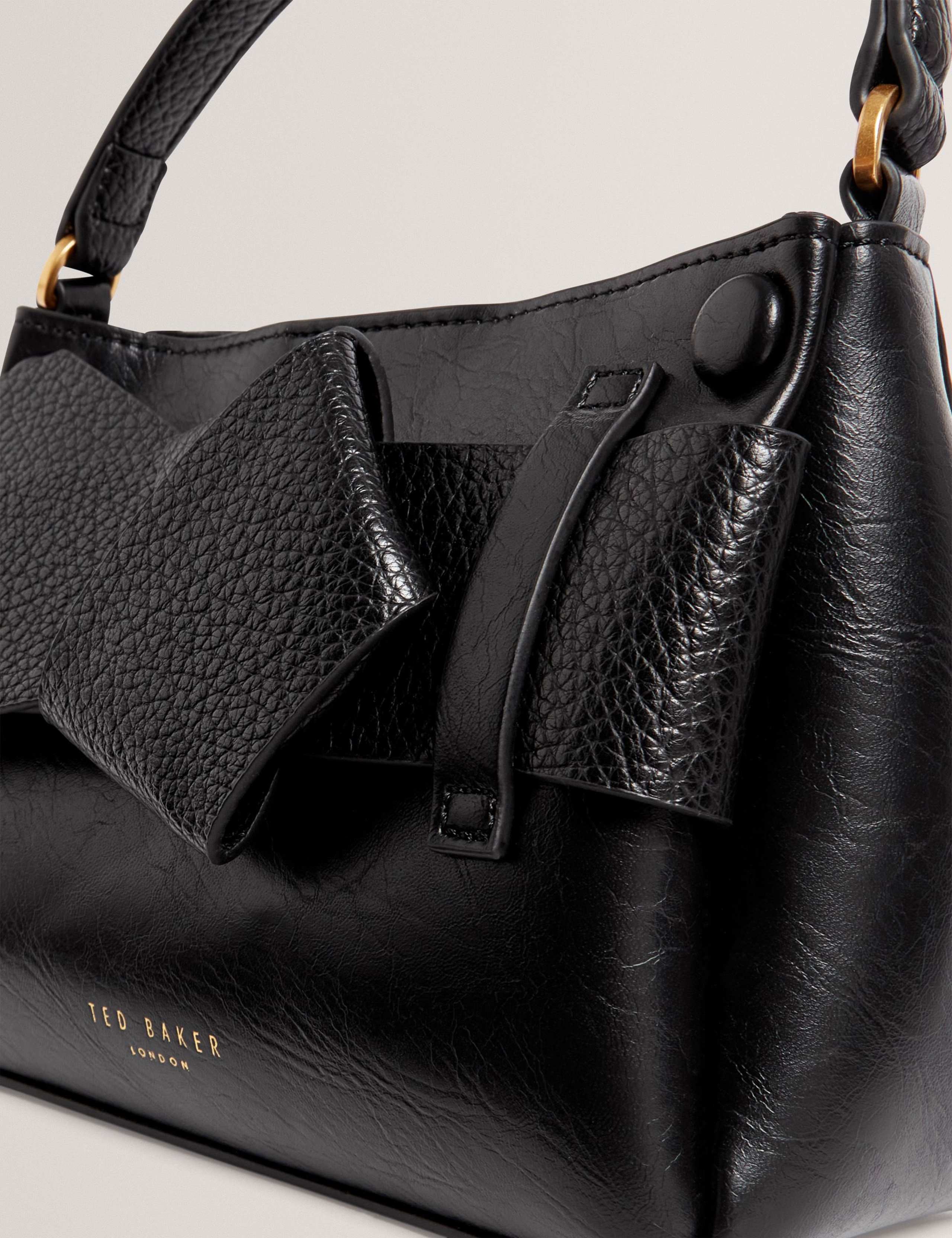 Faux Leather Knot Bow Mini Grab Bag 4 of 5