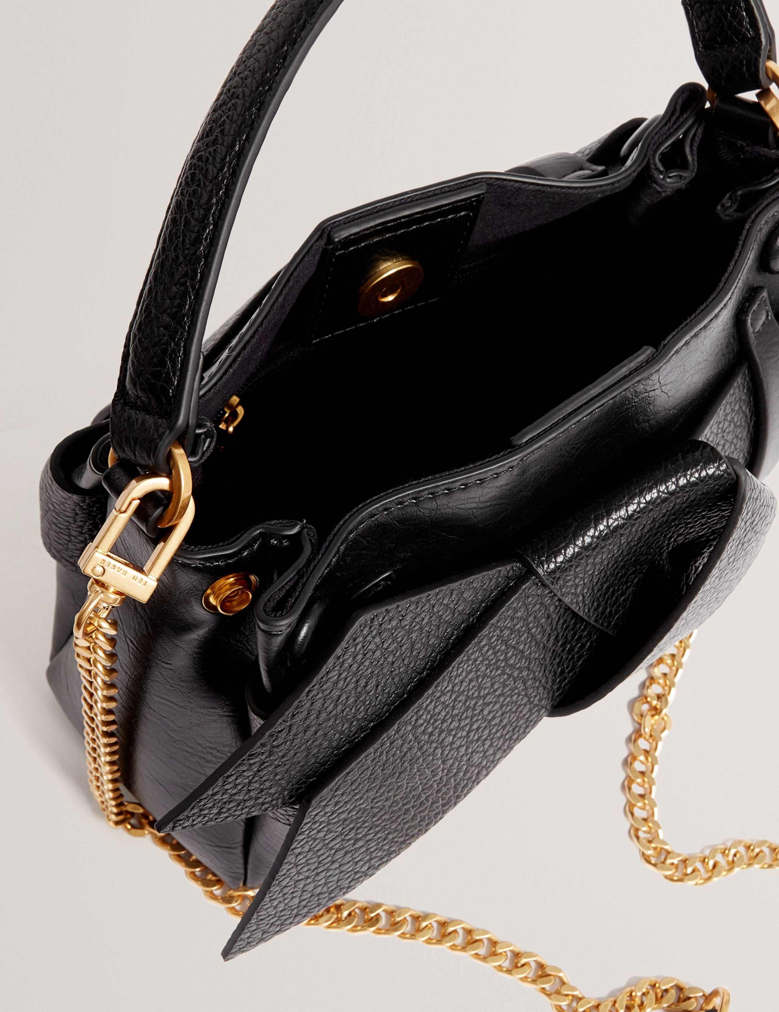 Faux Leather Knot Bow Mini Grab Bag 5 of 5