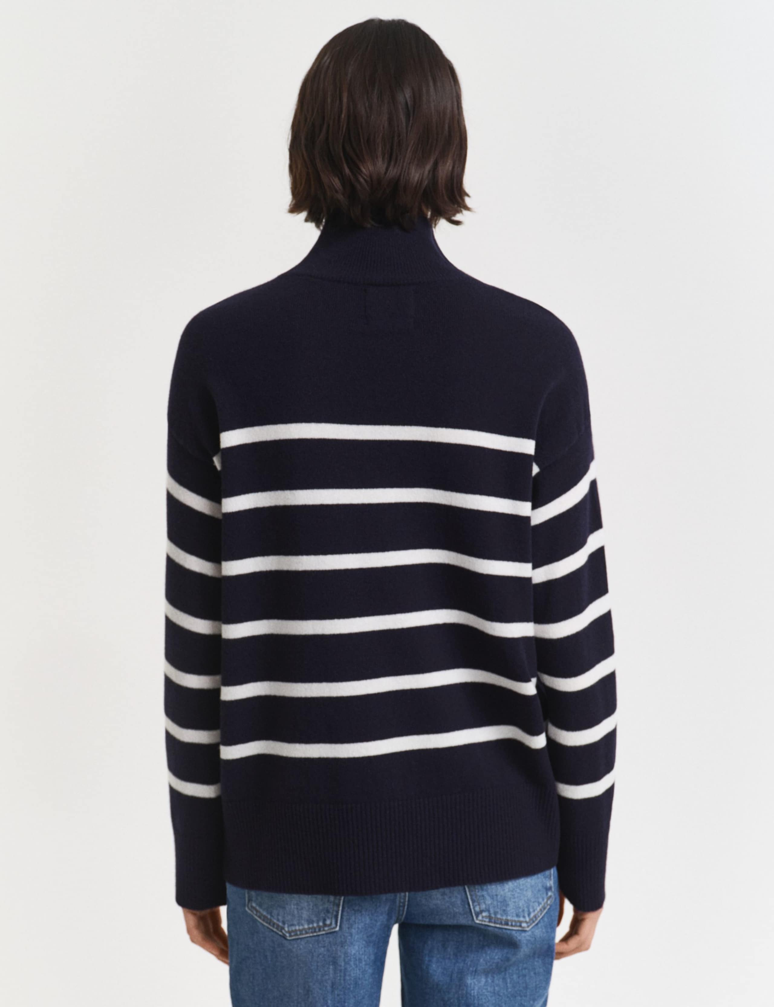 Pure Wool Striped High Neck Jumper 4 of 5