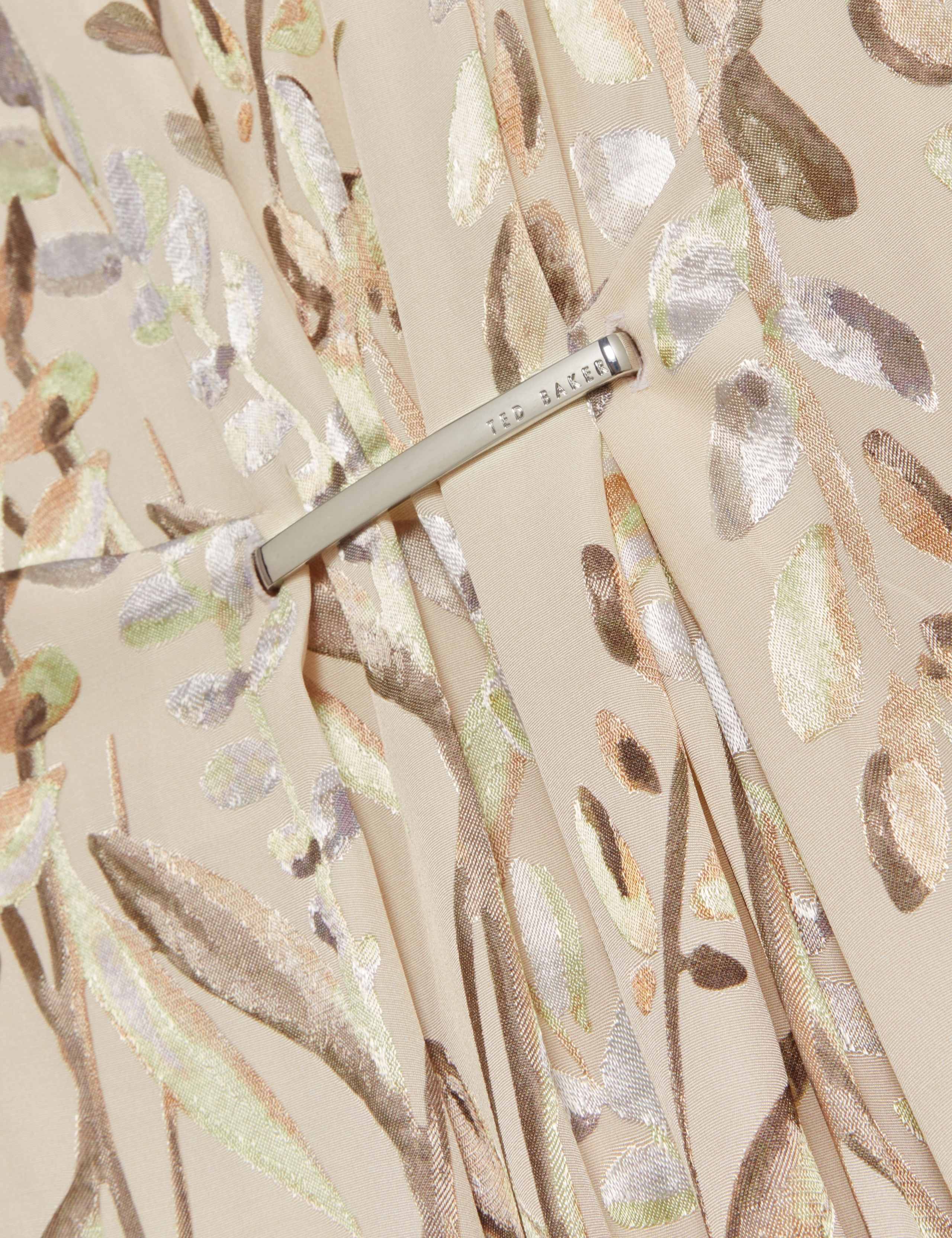 Jacquard Bar Detail Midi Waisted Dress 6 of 6