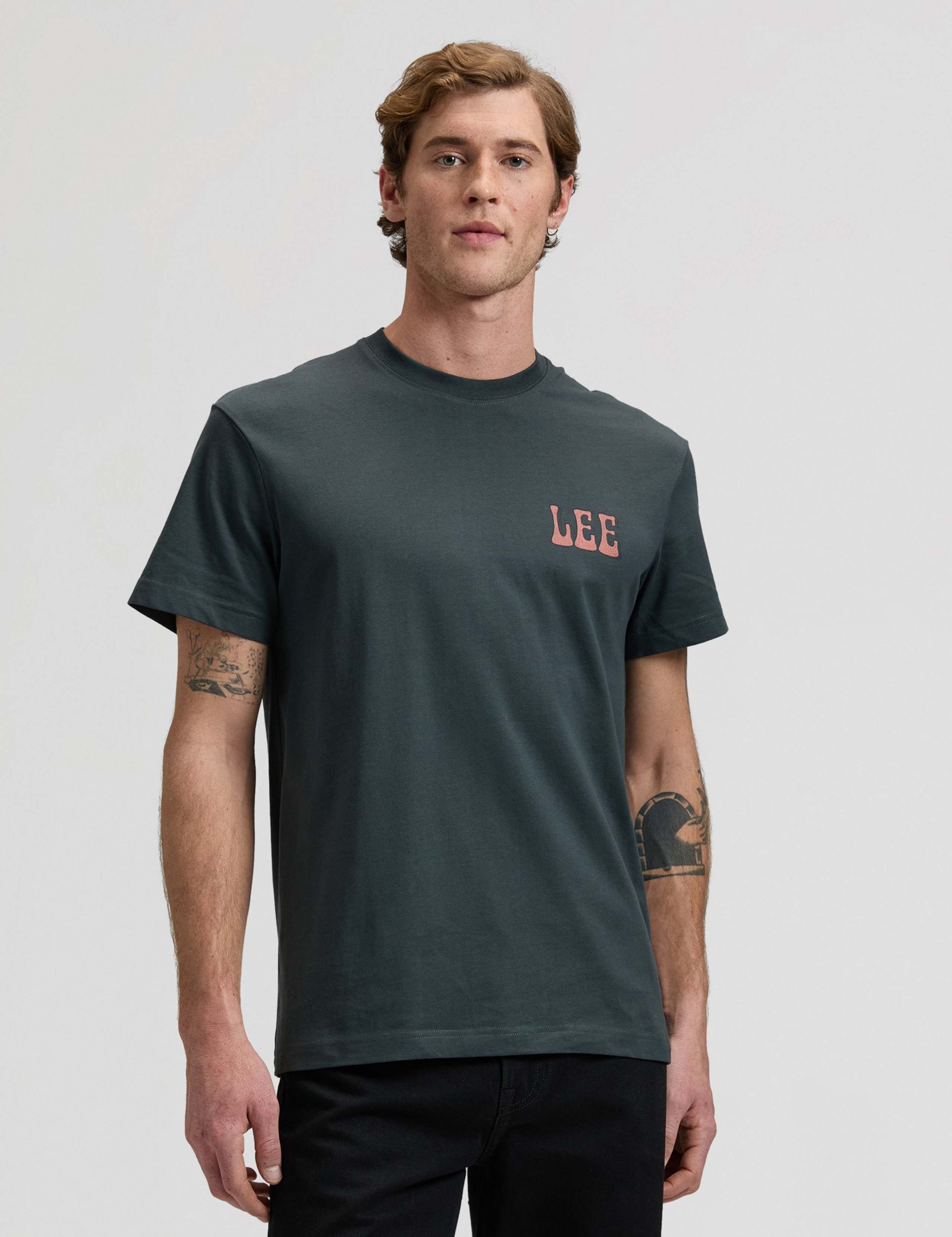 Pure Cotton Vinyl Graphic Crew Neck T-Shirt 3 of 7