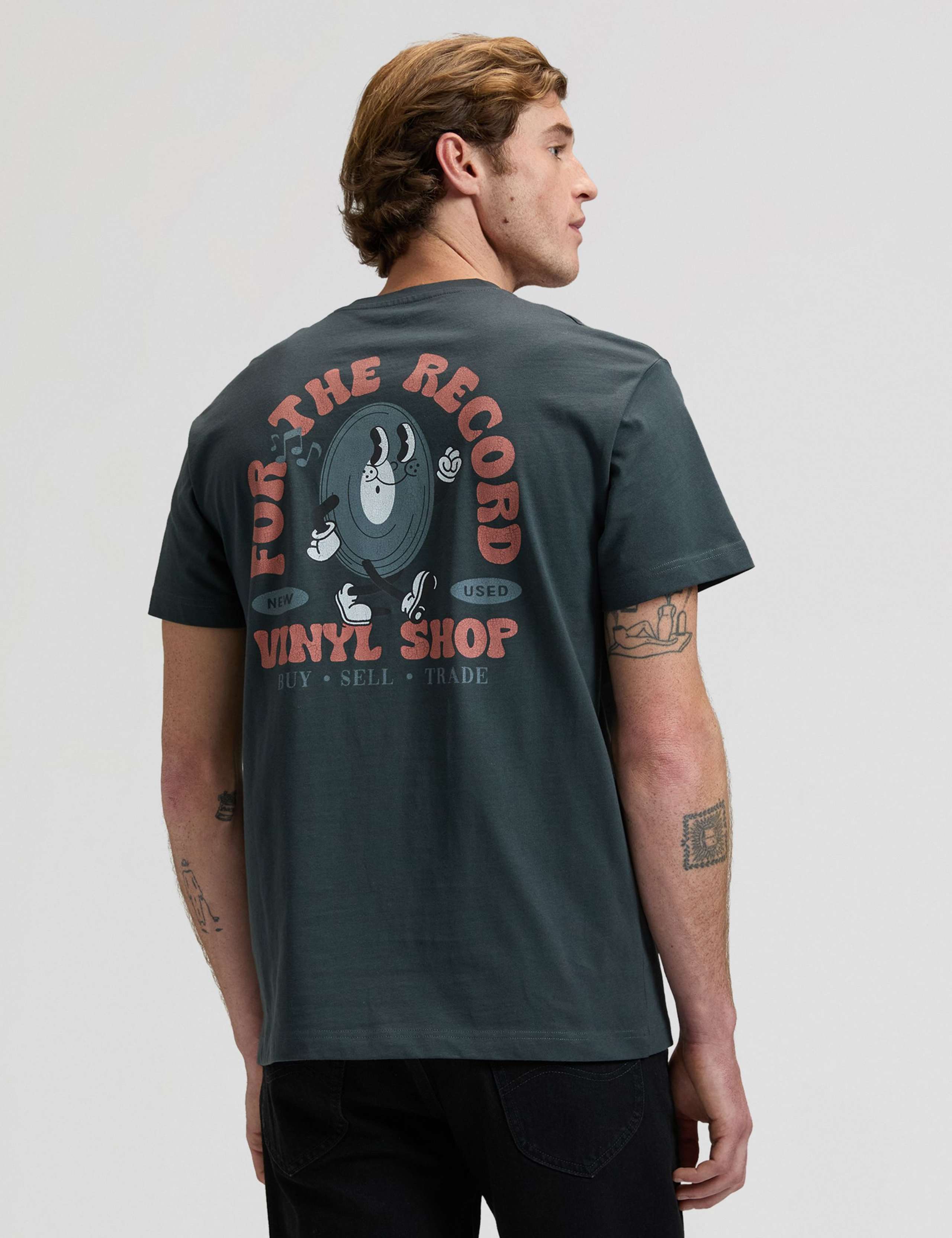 Pure Cotton Vinyl Graphic Crew Neck T-Shirt 4 of 7