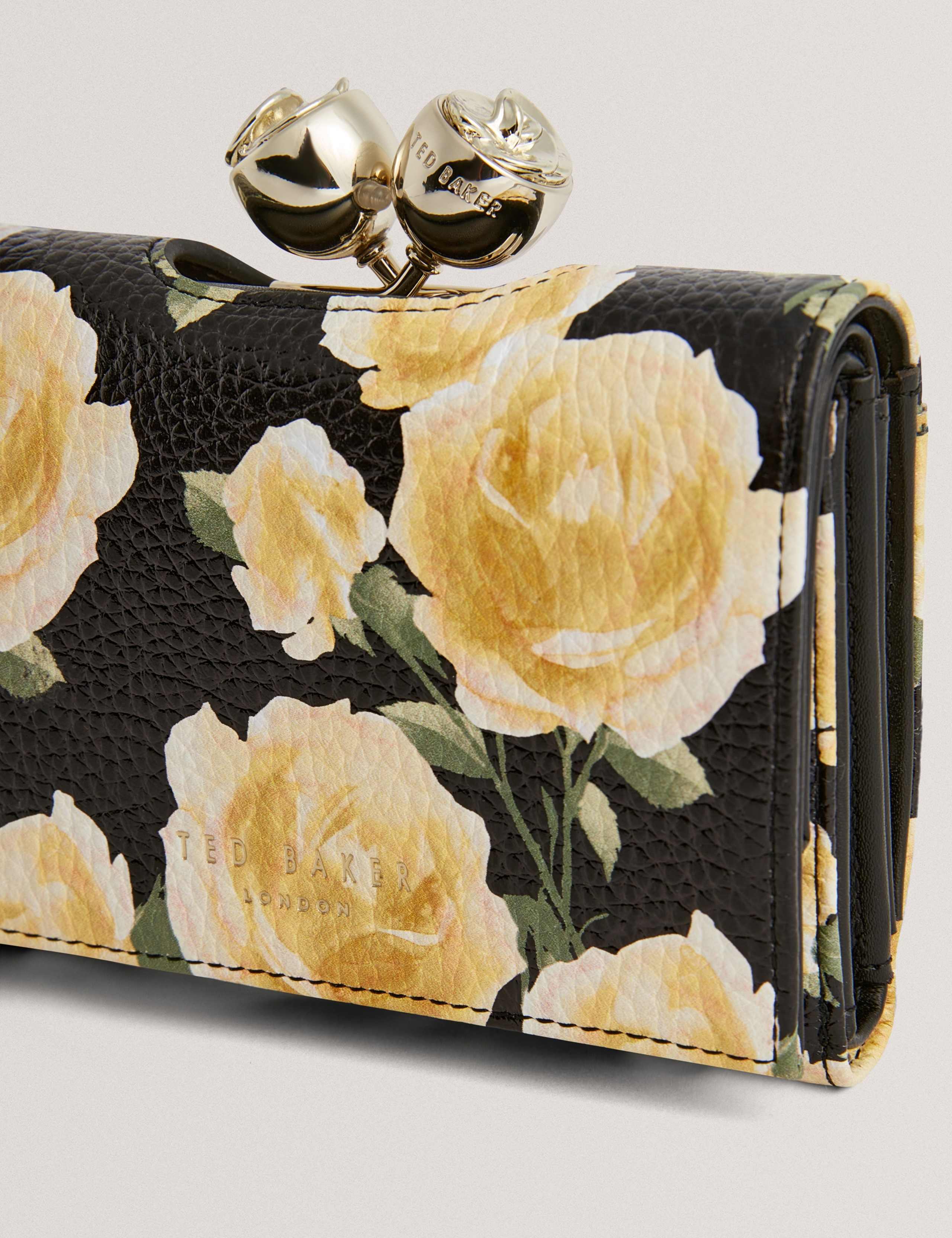 Leather Floral Bobble Clasp Purse 2 of 4