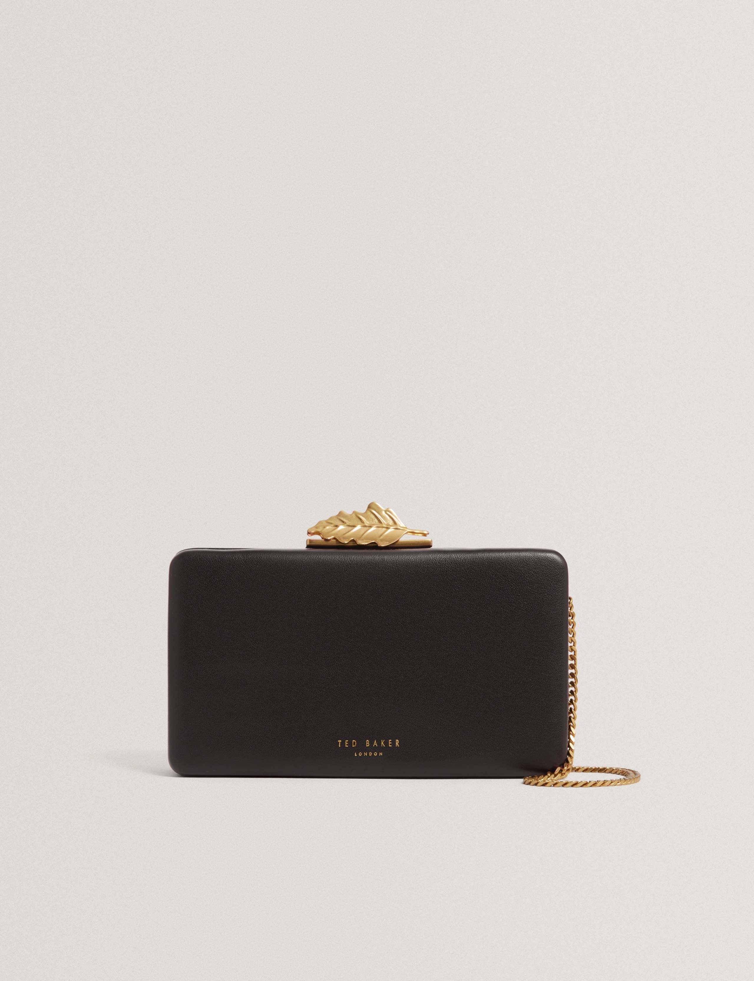 Leaf Detail Chain Strap Clutch Bag 1 of 5