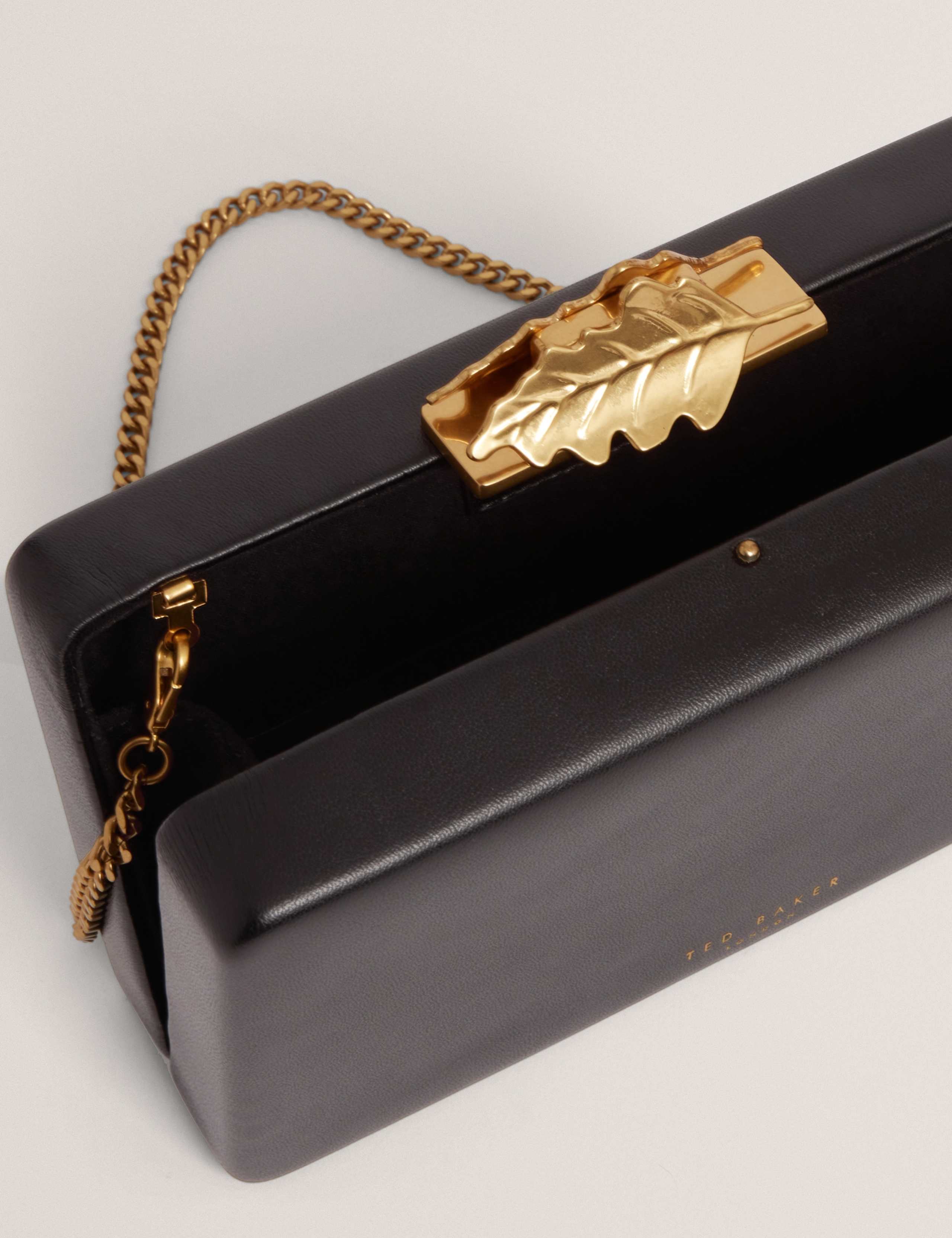 Leaf Detail Chain Strap Clutch Bag 3 of 5