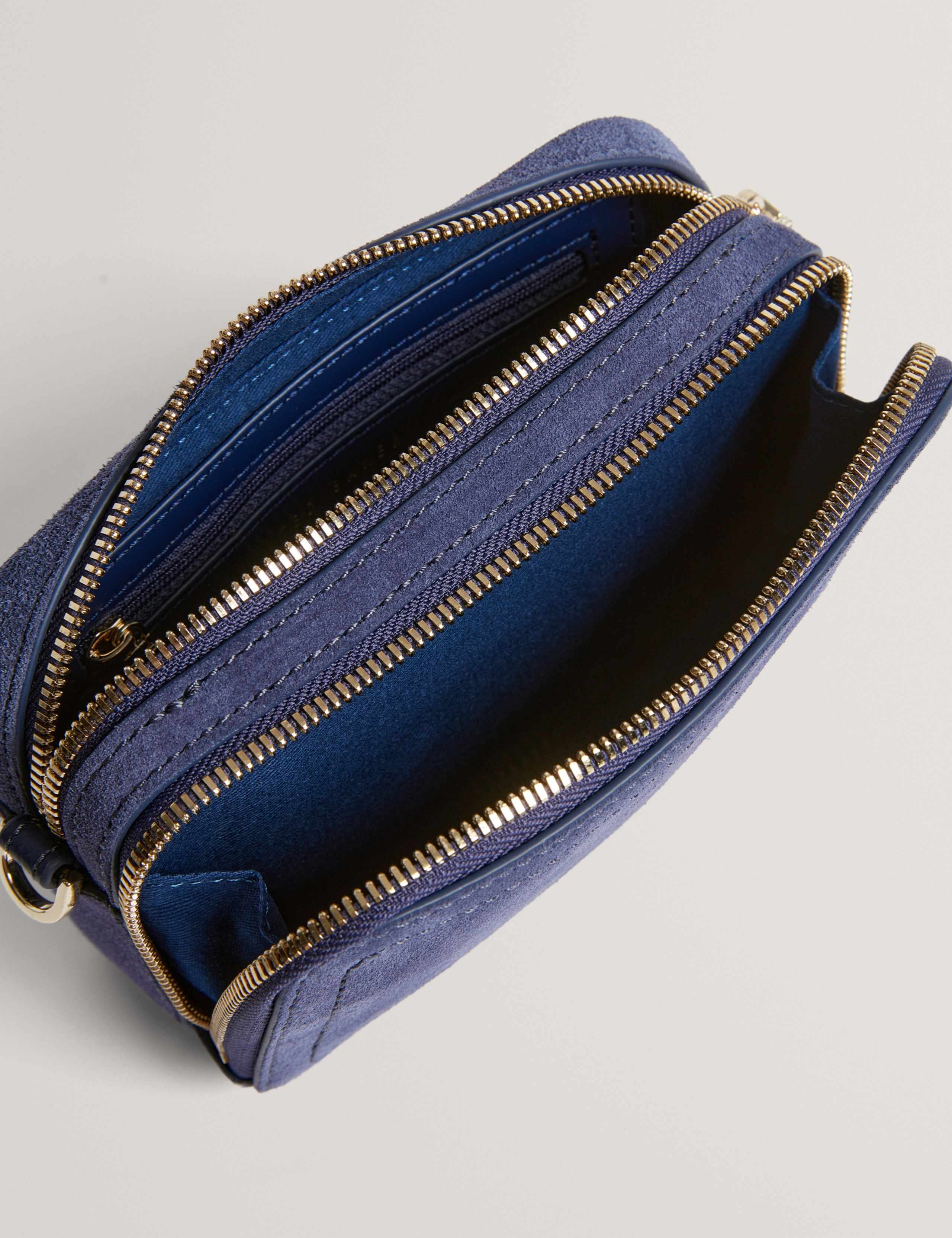 Suede Webbing Strap Cross Body Camera Bag 3 of 5