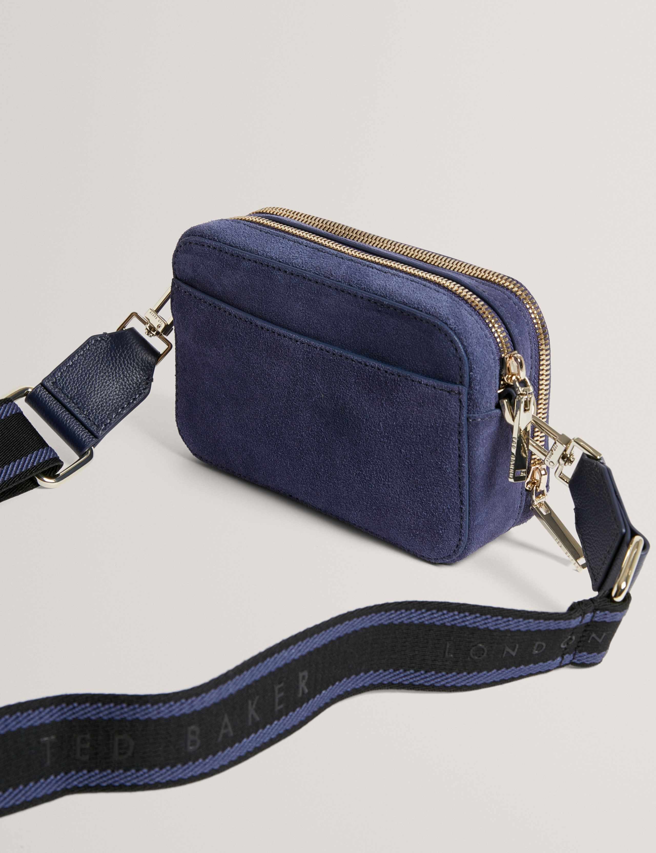 Suede Webbing Strap Cross Body Camera Bag 4 of 5